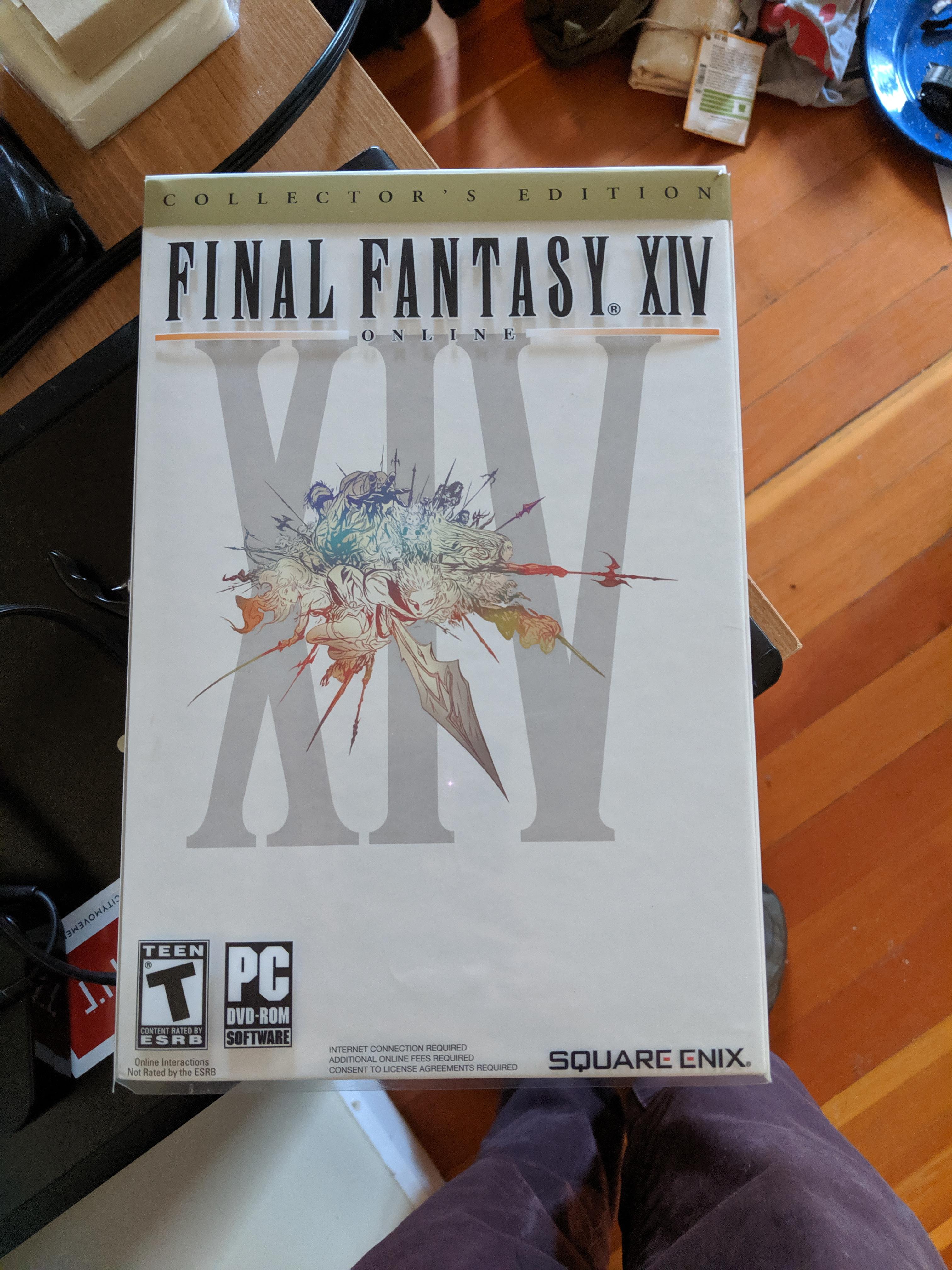 Found this blast from the past cleaning my friends apartment... r/ffxiv