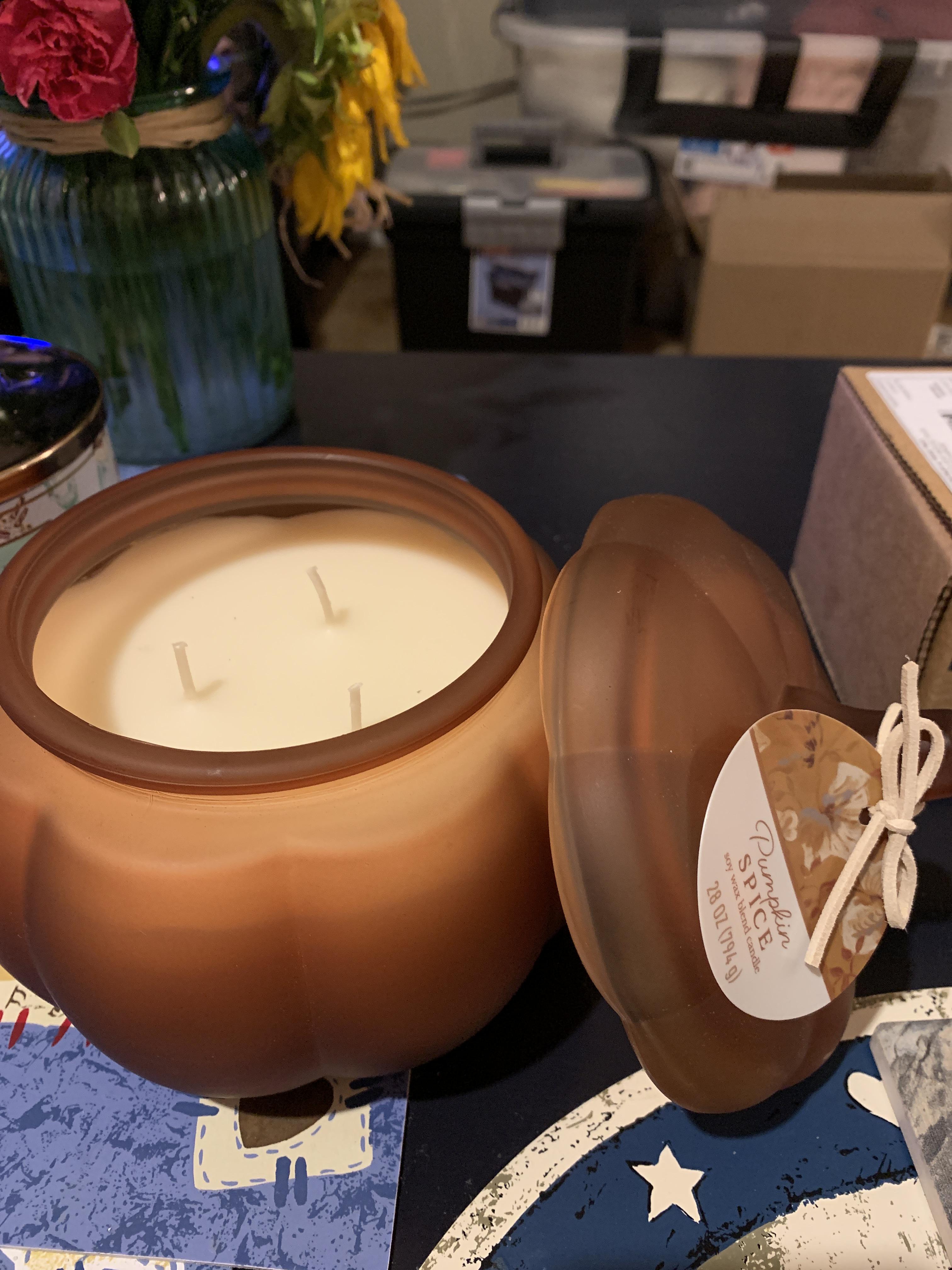 This MASSIVE 28oz 3 wick pumpkin spice candle is from target for 20