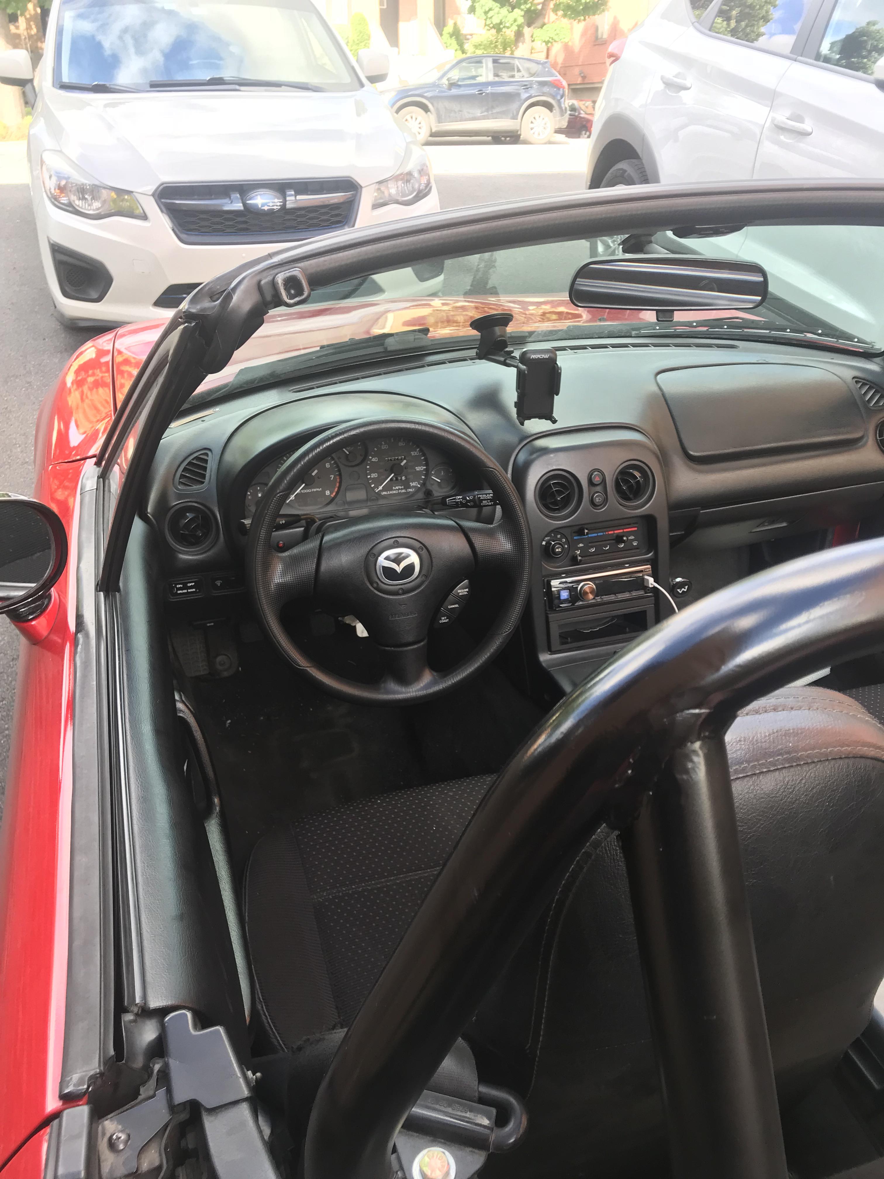 I never liked the stock NA’s 4 spoke steering wheel and removing