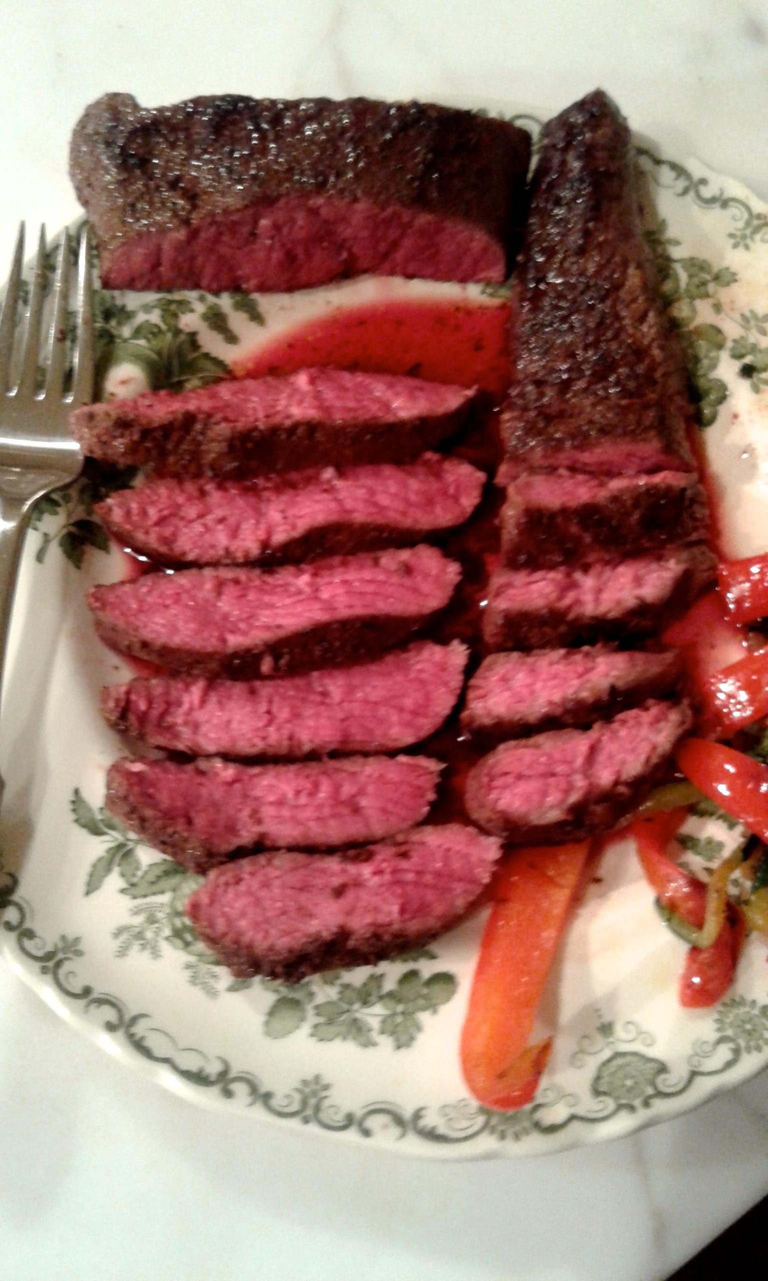 Flatiron and Bavette cooked sous vide. First test run and I think the