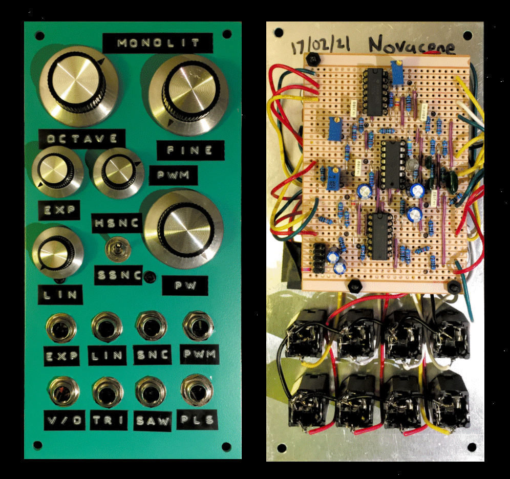 MONOLIT, my fully featured stripboard AS3340 VCO (layout + schematic in