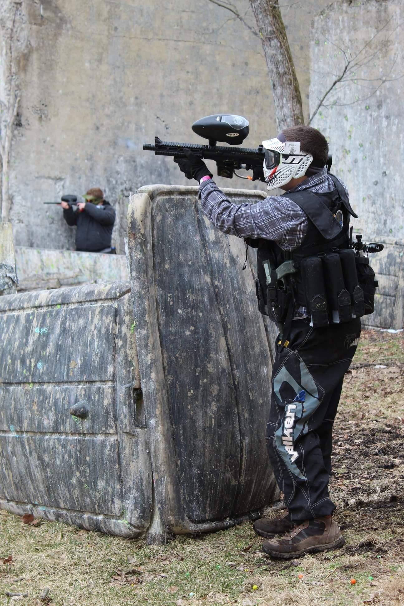 Here's my paintball action shot. Taken during last weekends mildly cold