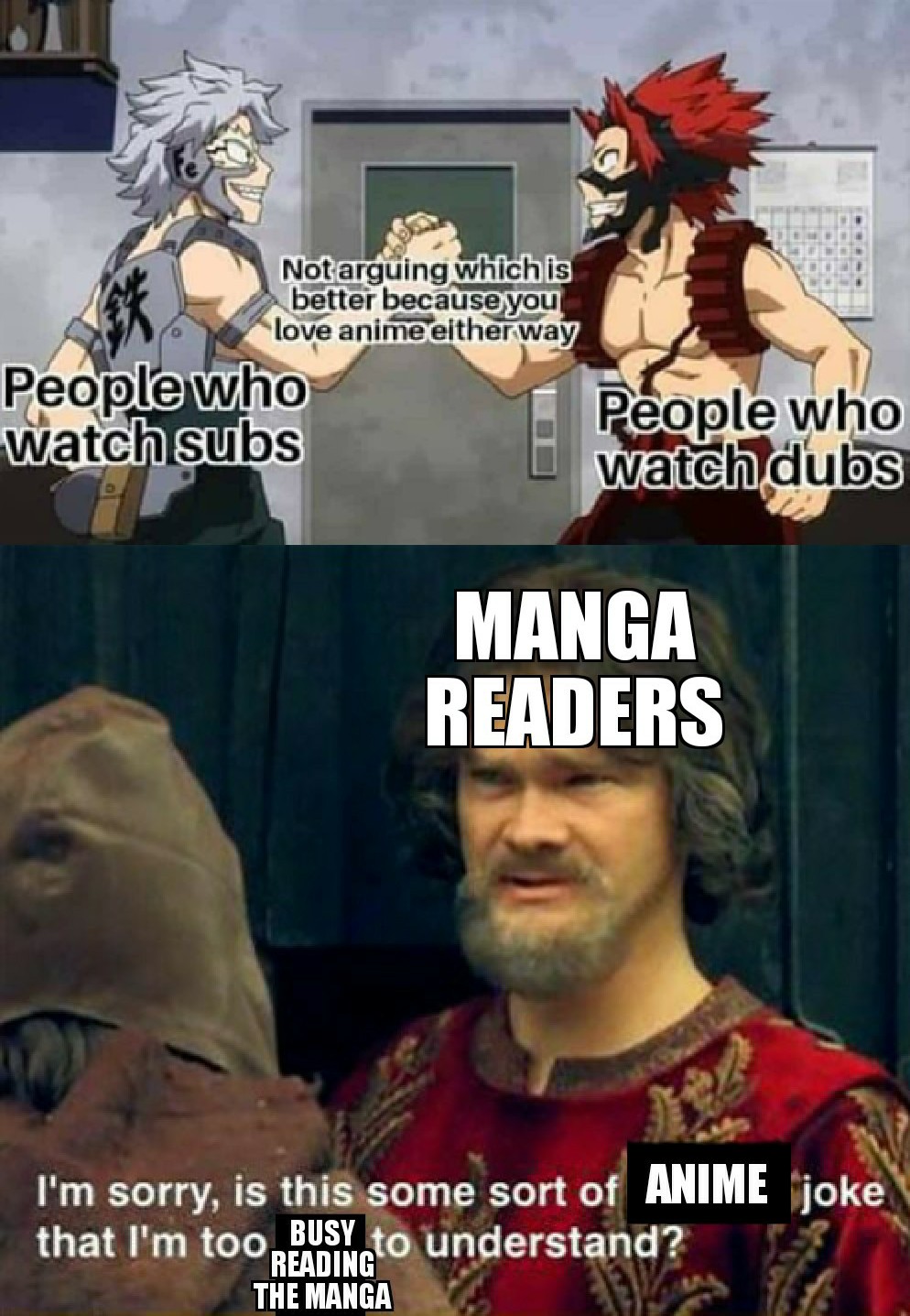 "rEaD tHe mAnGa" r/Animemes