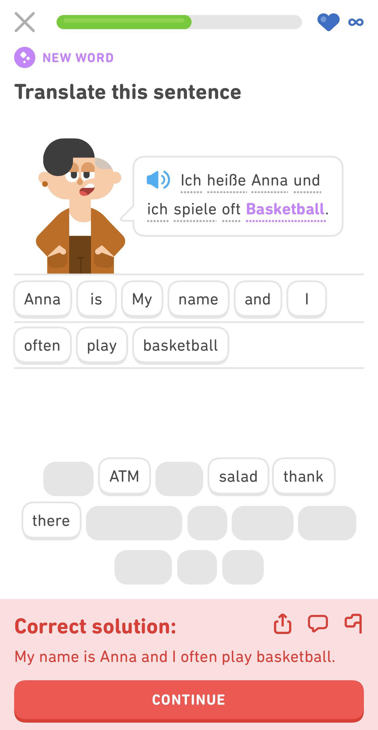 I get I didn’t put it in the exact order that duolingo wanted me to