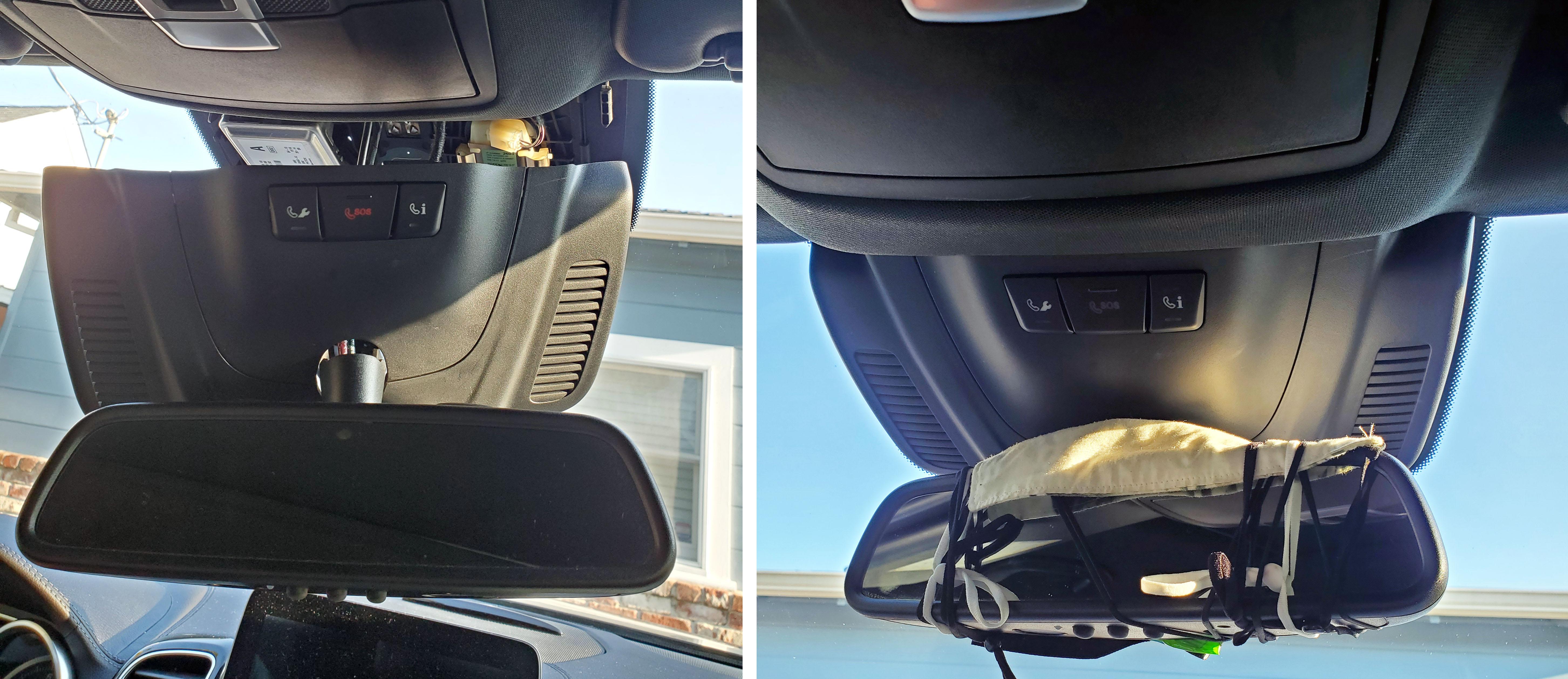 Broken rear view mirror.... Left over masks fixed! r/thereifixedit