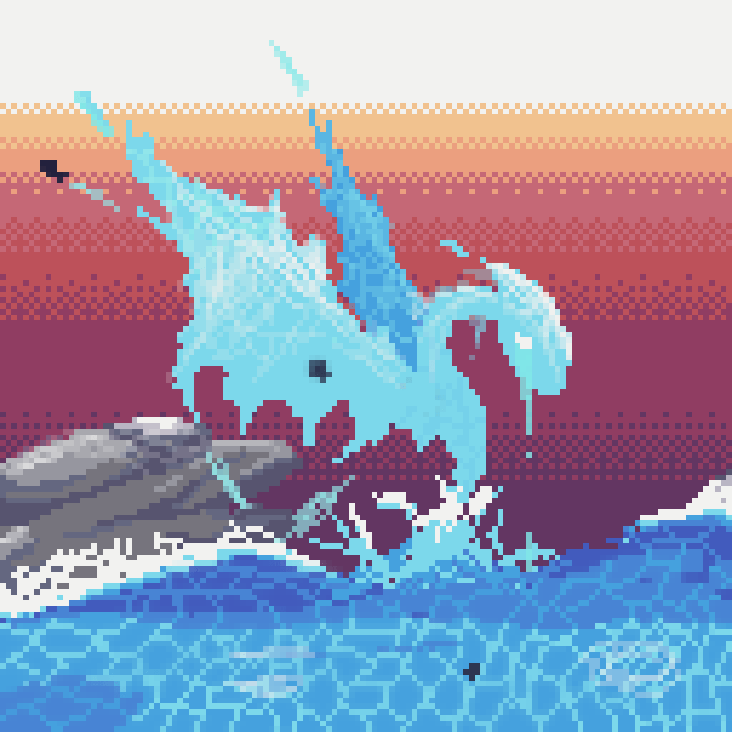 [OC] Water Dragon r/PixelArt