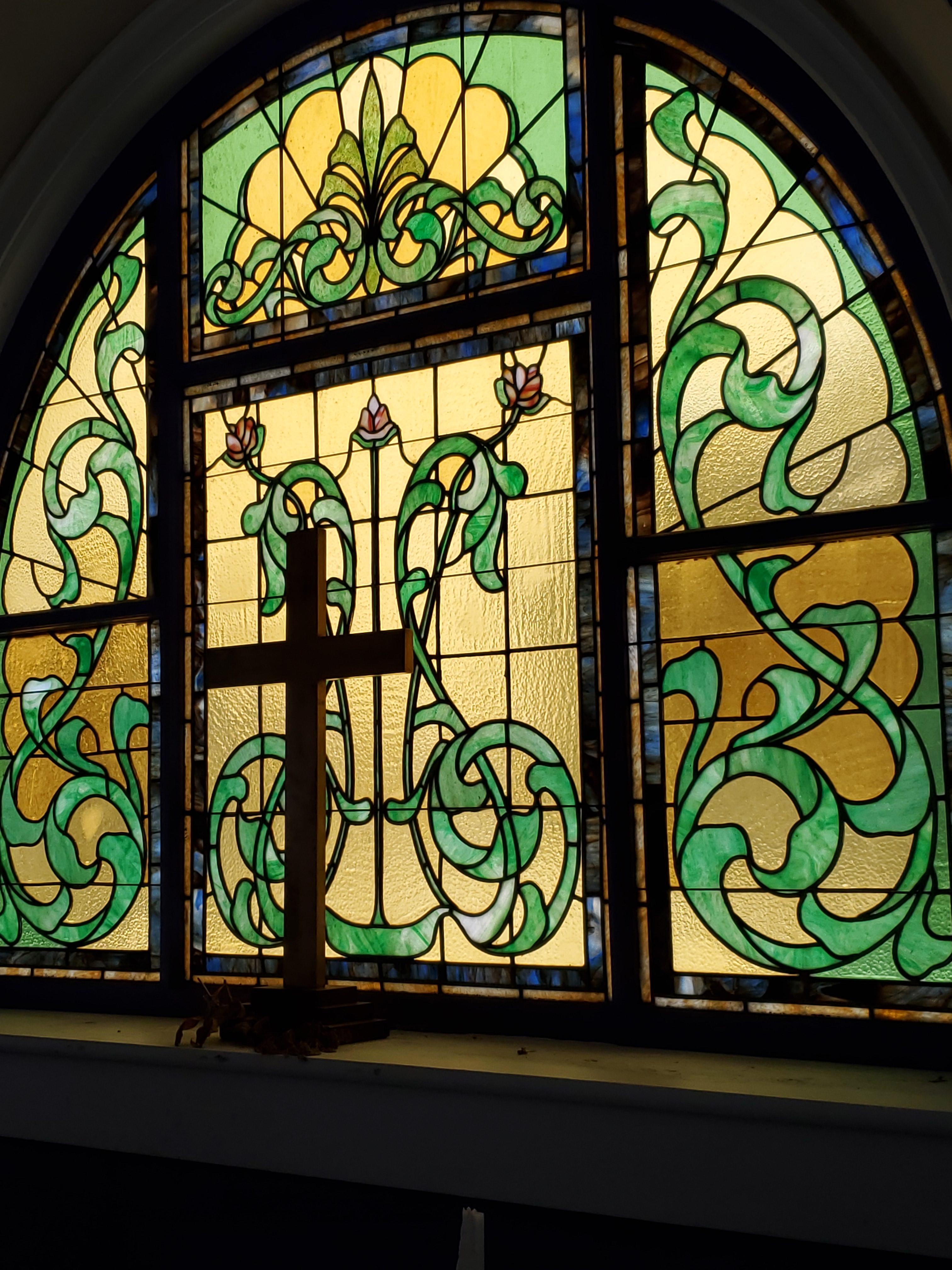 Stained glass in abandoned church (Vermont) r/AbandonedPorn
