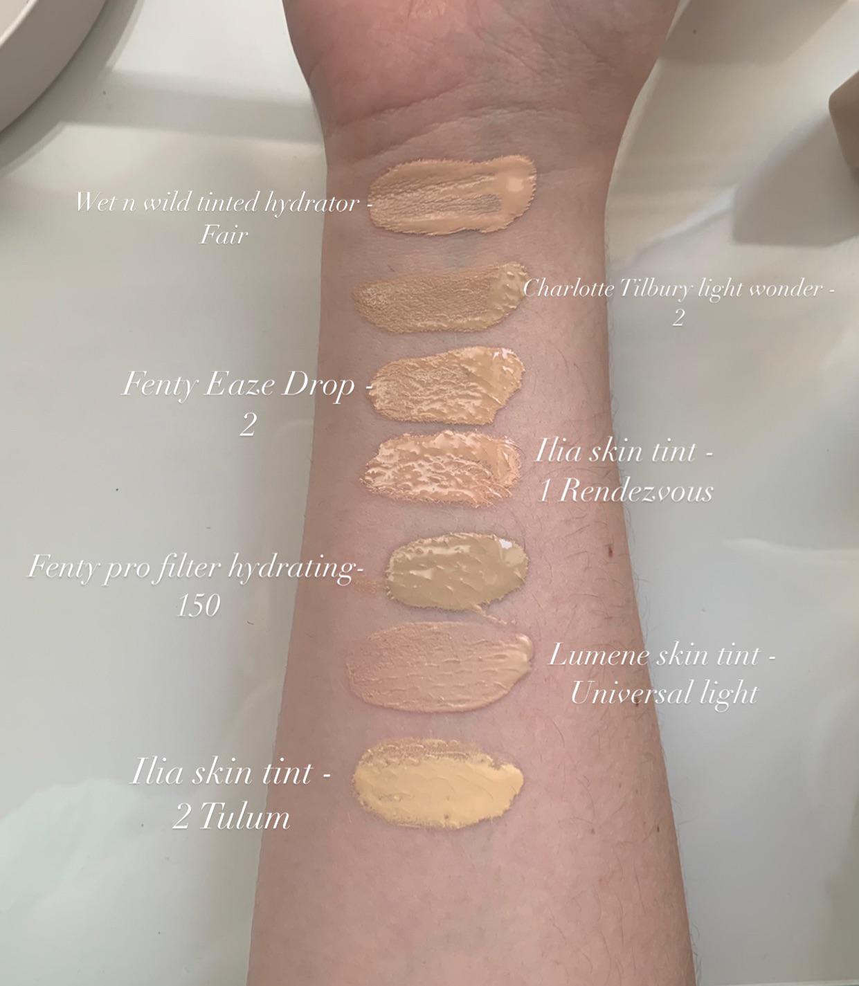 Skin tints/foundation collection r/PaleMUA