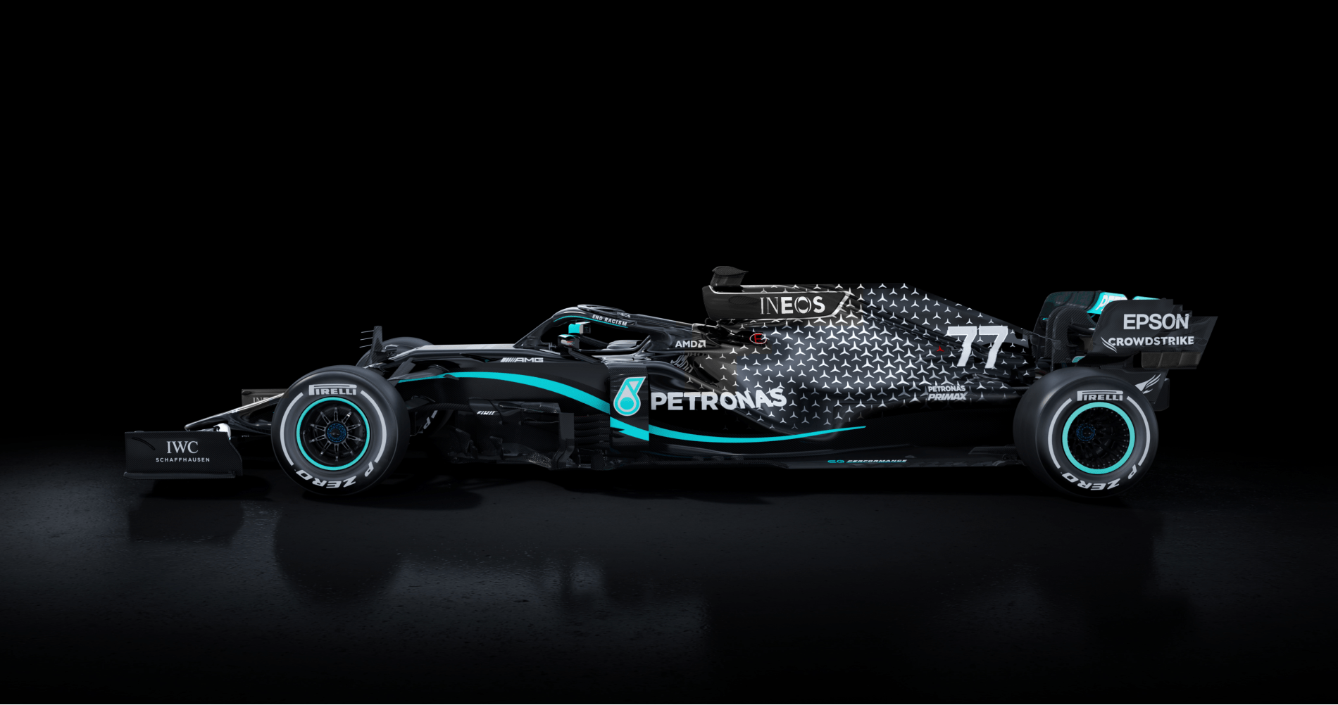 The new Mercedes livery with the right amount of red r/formula1