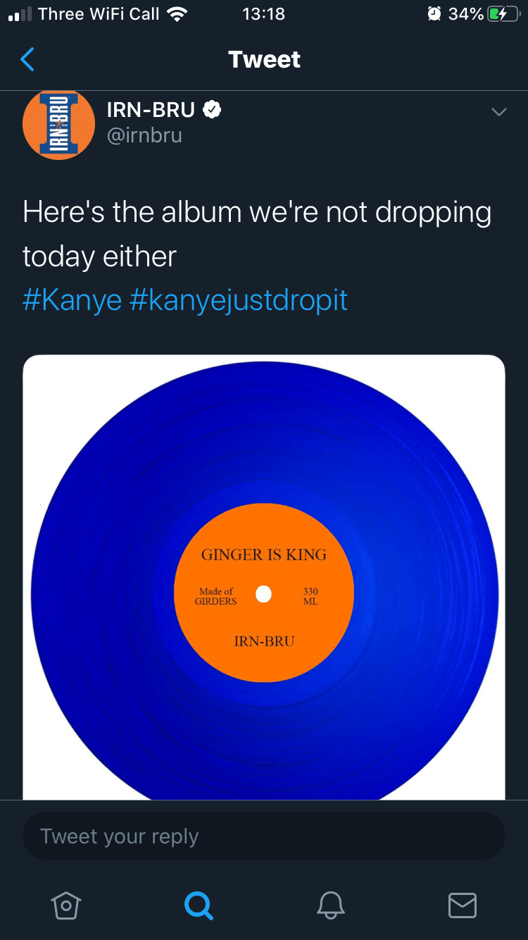 Irn Bru confirmed 🌊🌊 r/Kanye