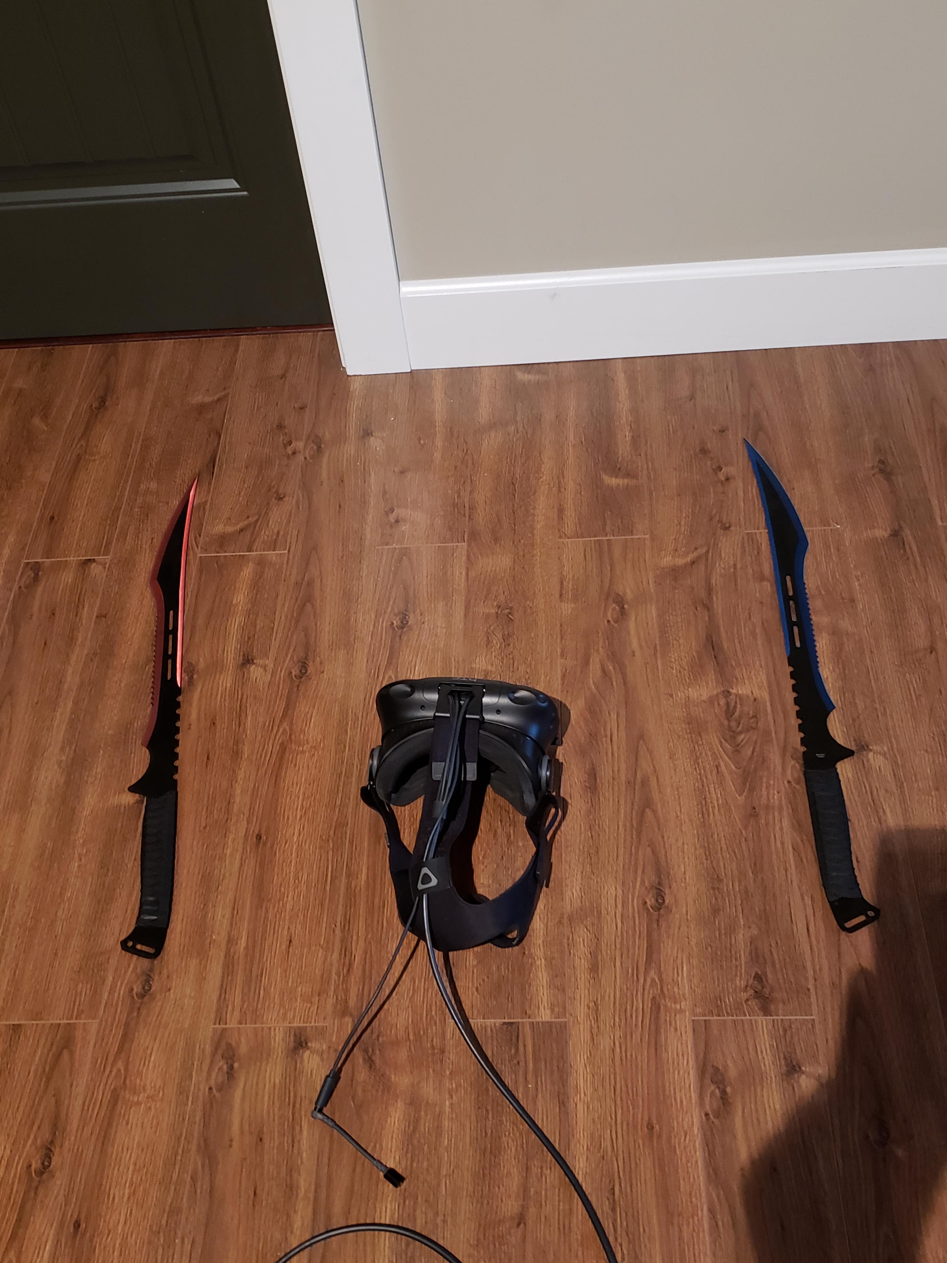 Thought my new blades looked good as beat saber controllers r/beatsaber