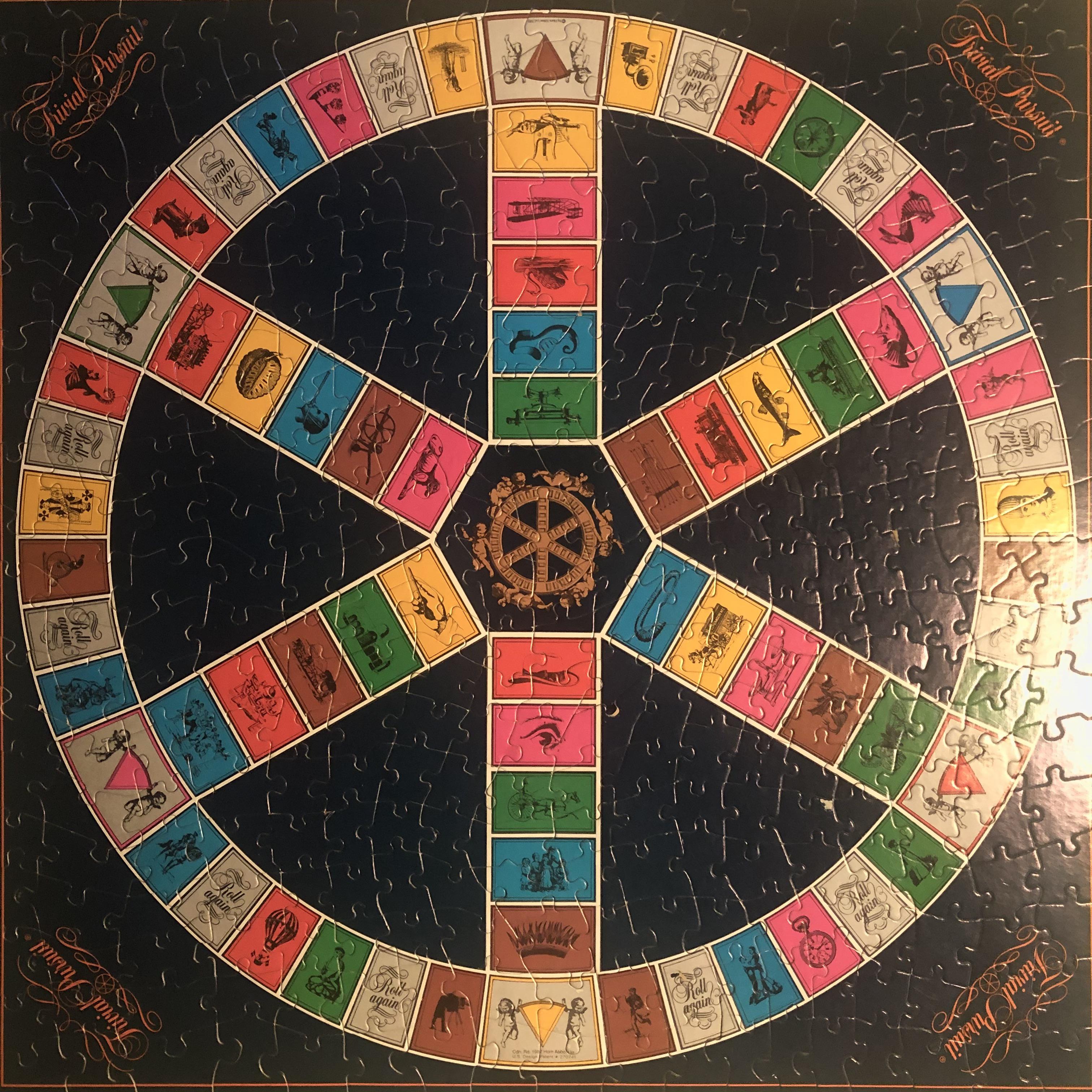 Trivial Pursuit Official Game Board, Jaymar/Horn Abbot (Vintage), 324