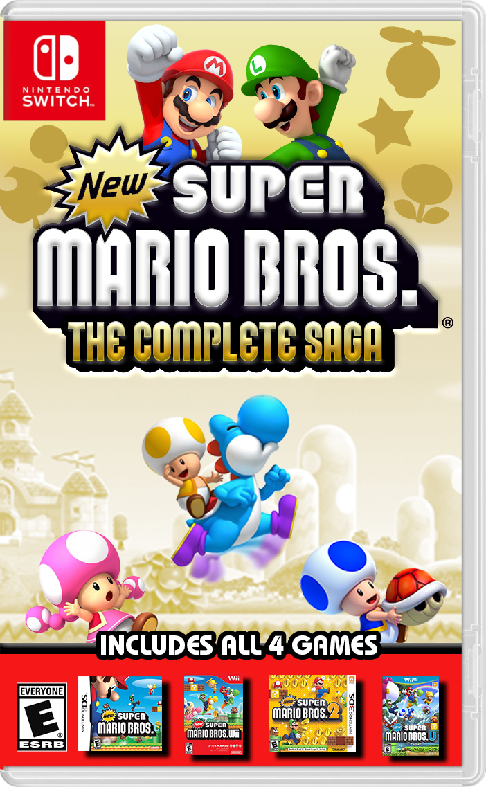 "New Super Mario Bros. The Complete Saga" Fanart Cover r