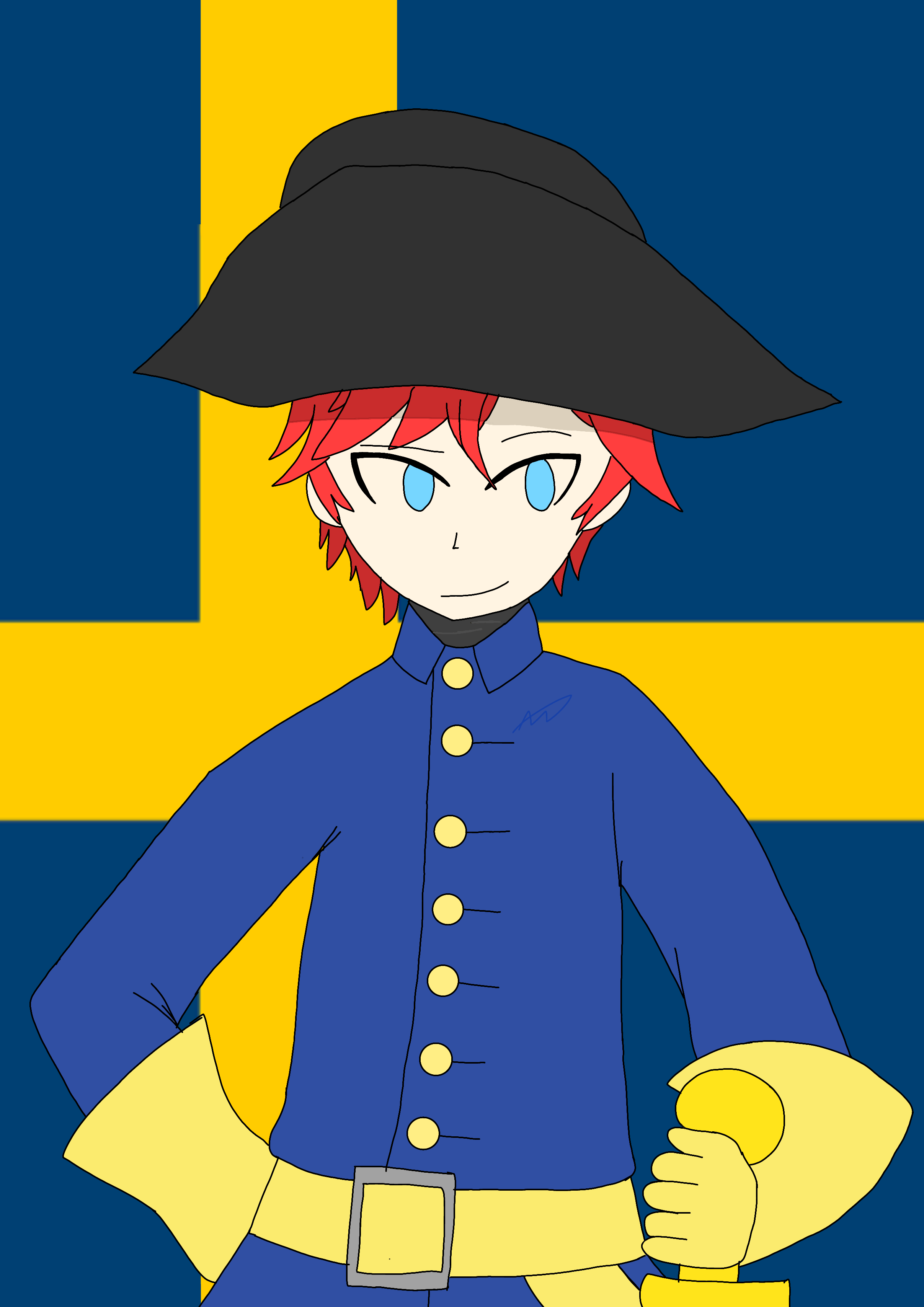 [OC] Reinhardt Van Astrea King of Sweden (Colored) r/Re_Zero