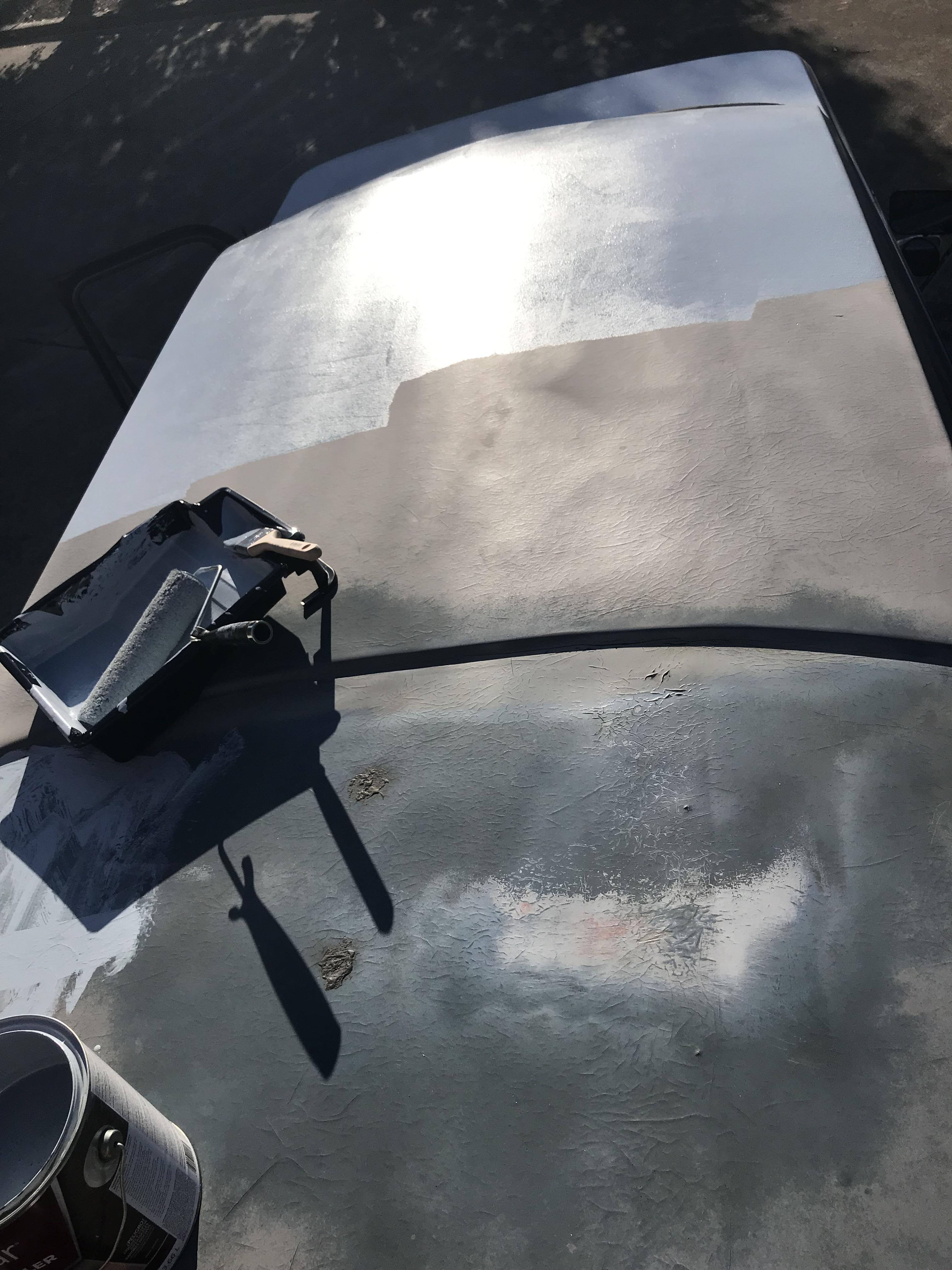 Sealing up the fiberglass topper on my 86 Ford r/vandwellers