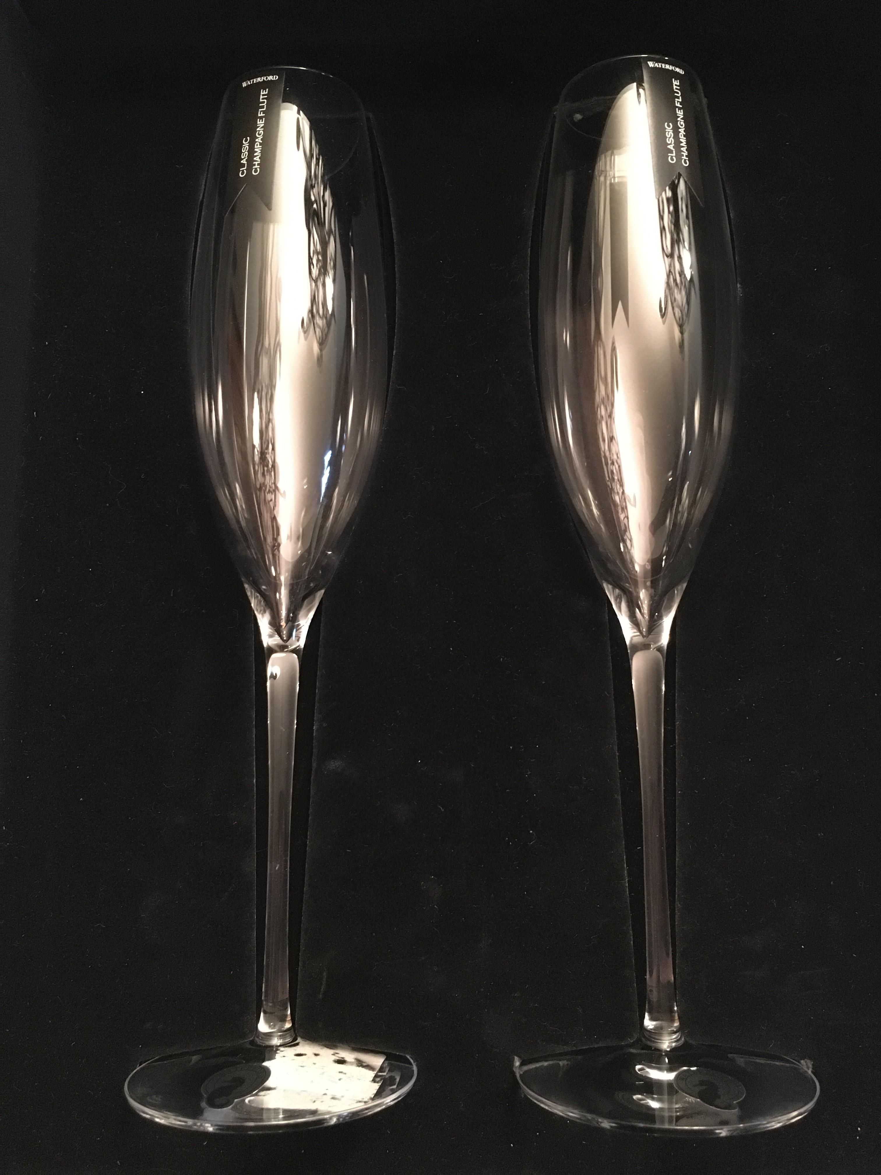 Found Waterford champagne flutes at Home Goods! Now we can toast in