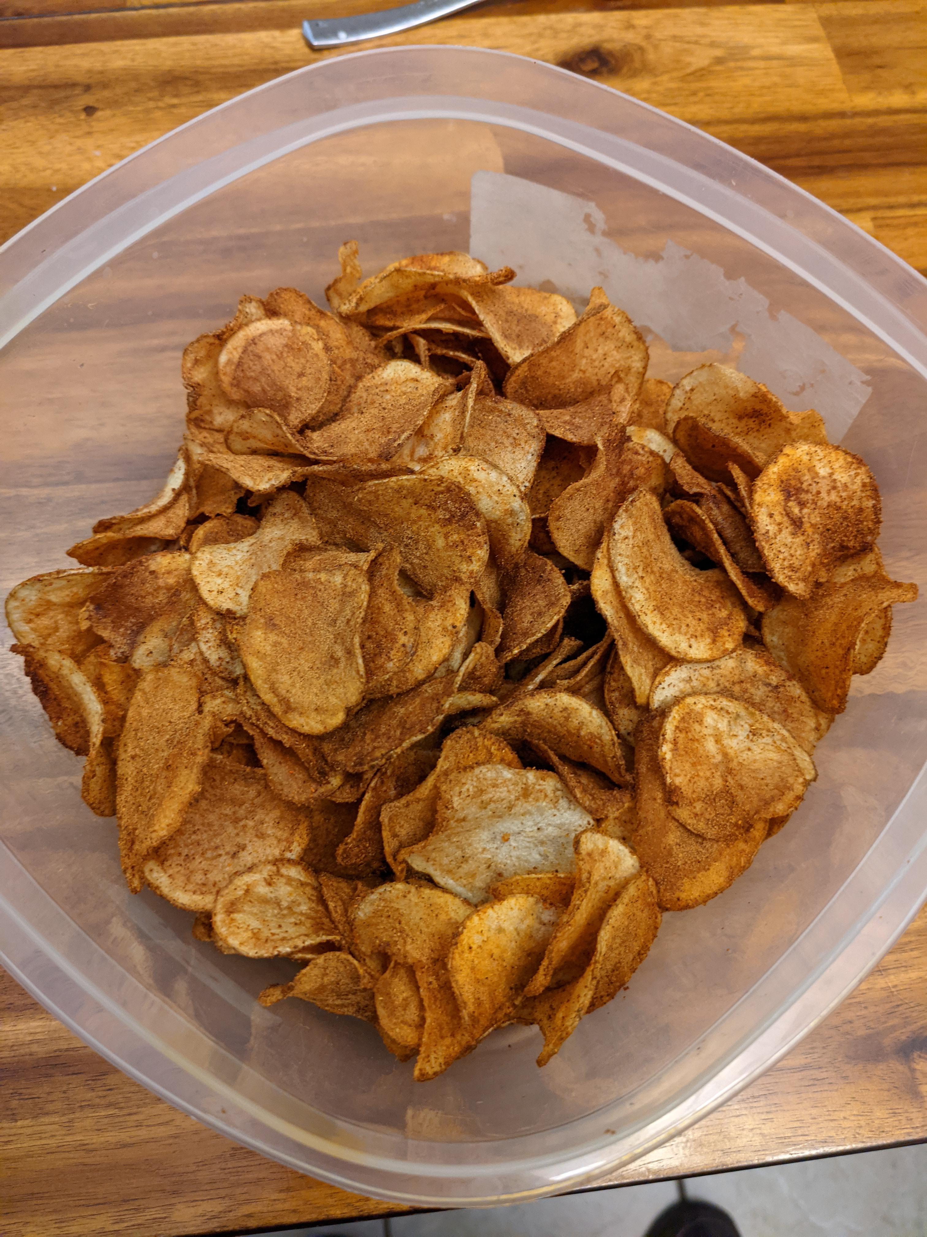 [Homemade] BBQ Potato chips r/food