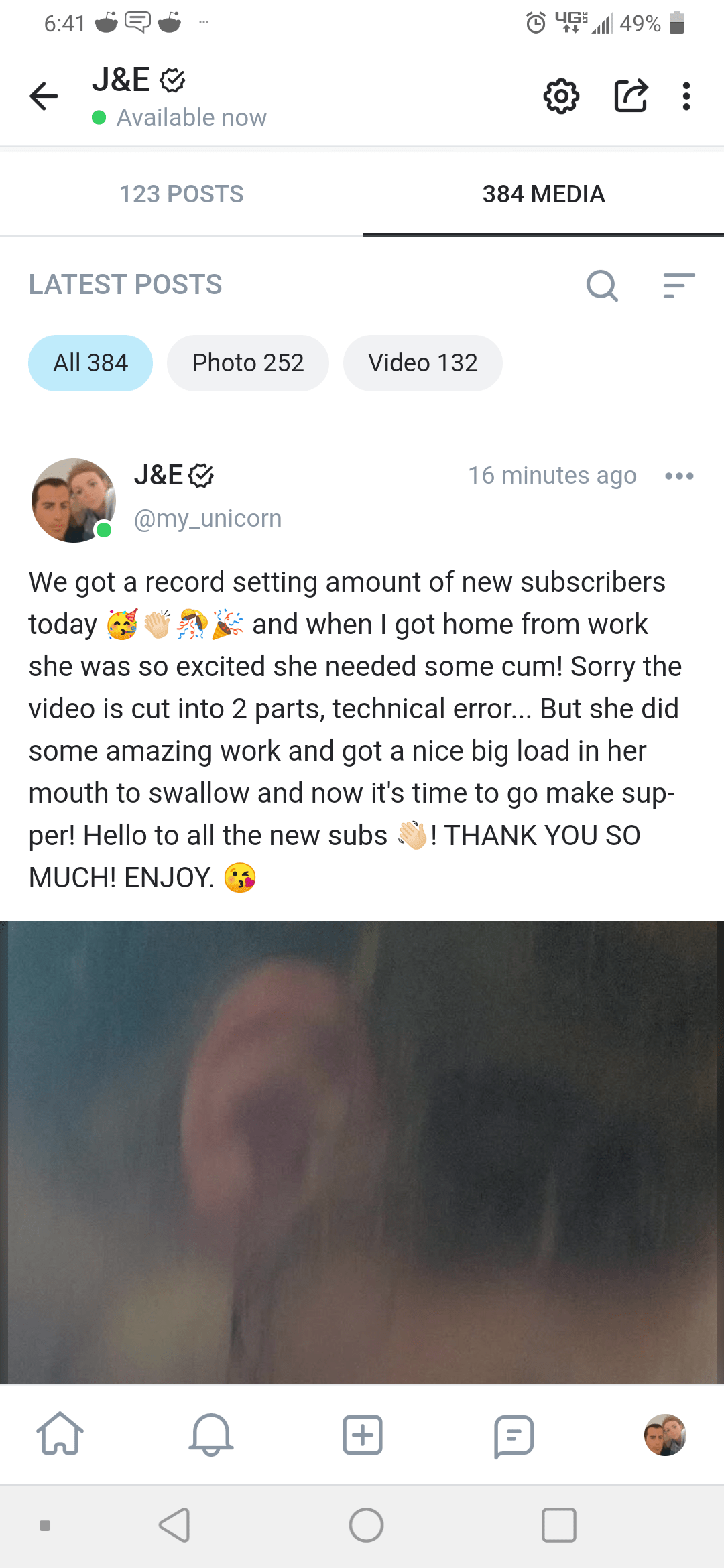 If you are curious about our OnlyFans, here is a screenshot as of today
