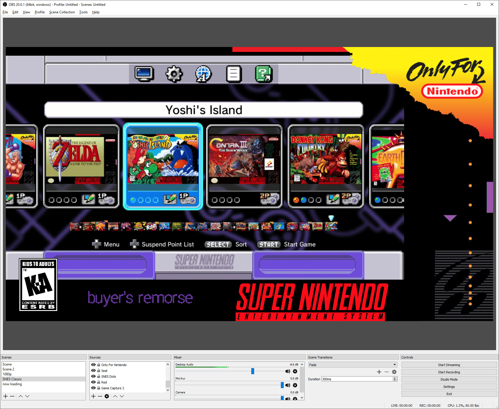 Streaming my attempts at beating every SNES Classic game. Here's the