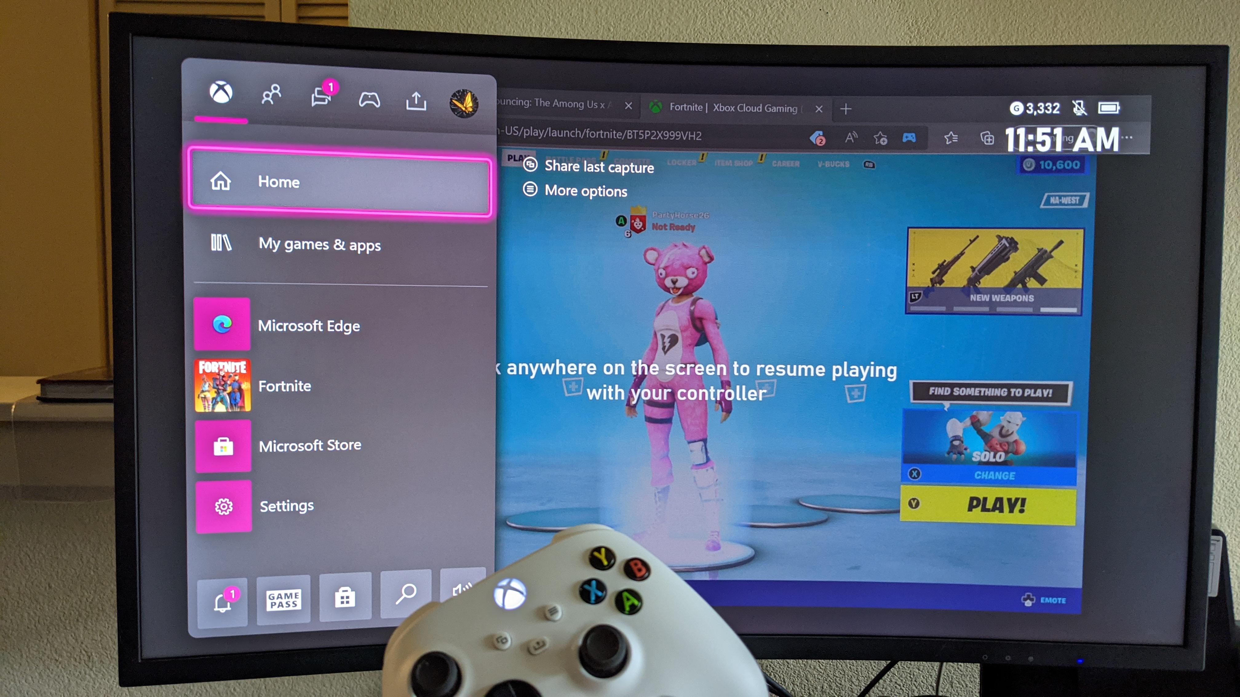 In case you all didn't know, you can play Fortnite on Xbox cloud gaming