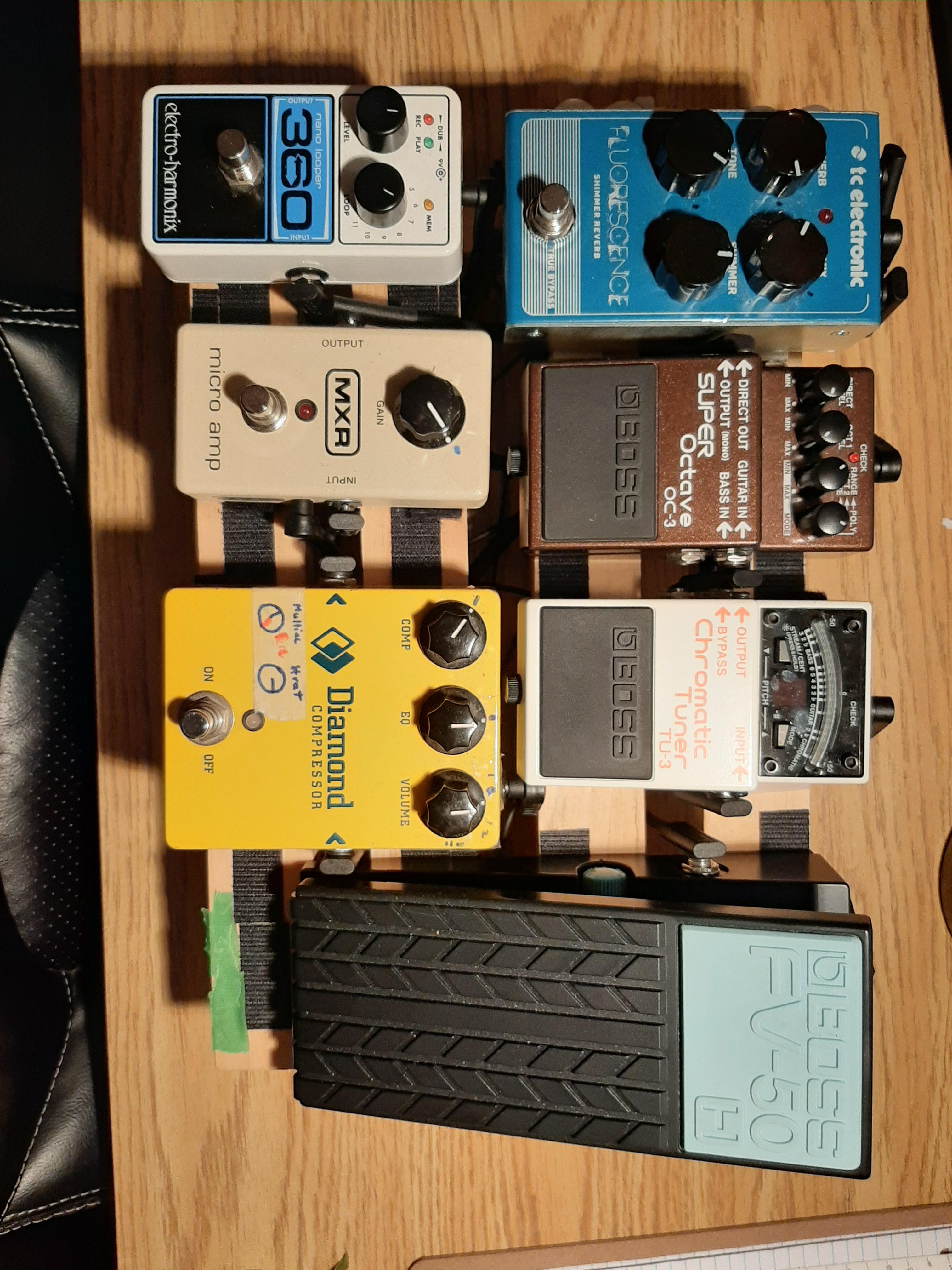 My acoustic pedalboard for 2020! (I mostly play nylon strings) r