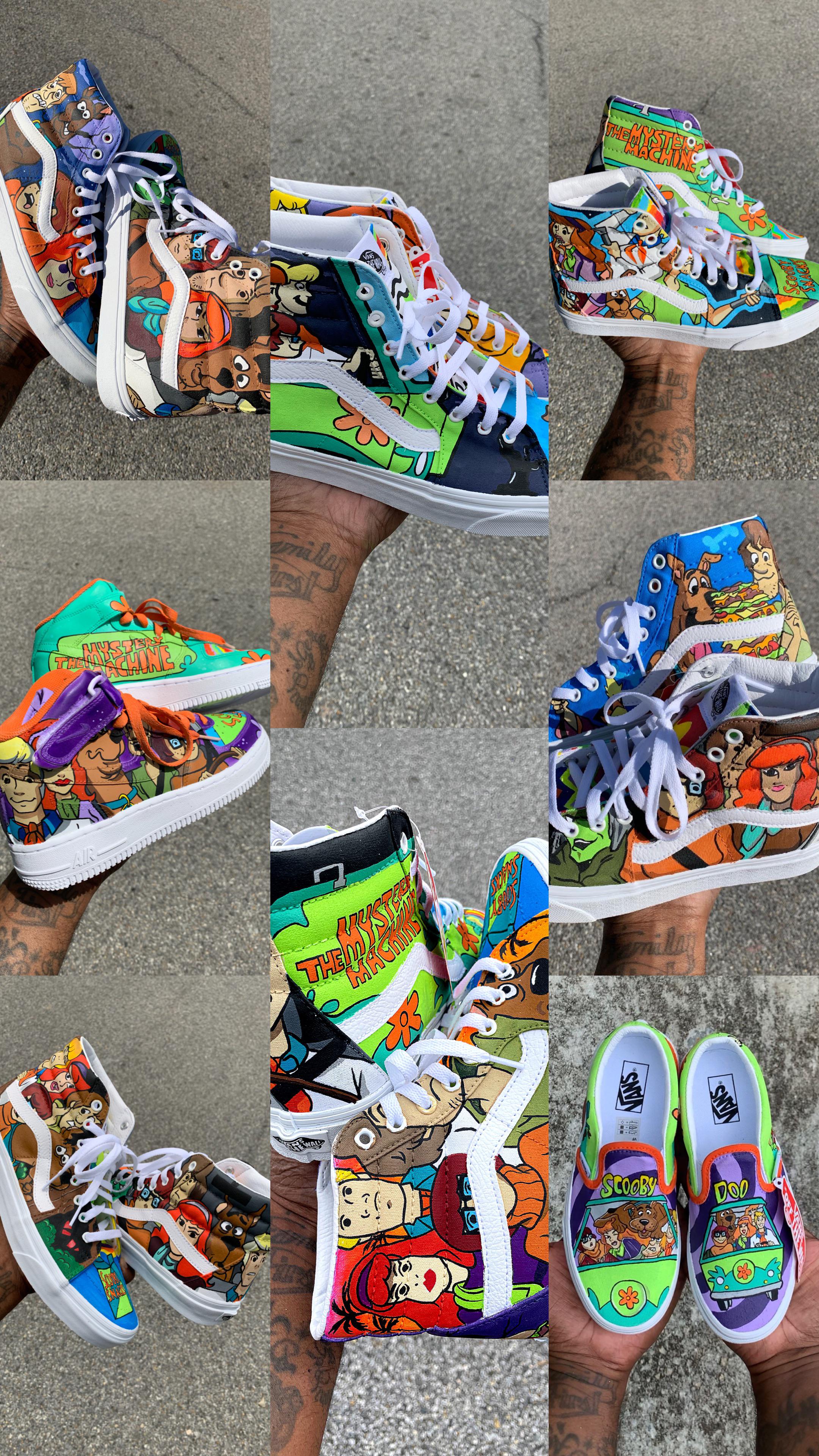 Each pair of Custom ScoobyDoo And Gang Shoes I’ve Done Scoobydoo