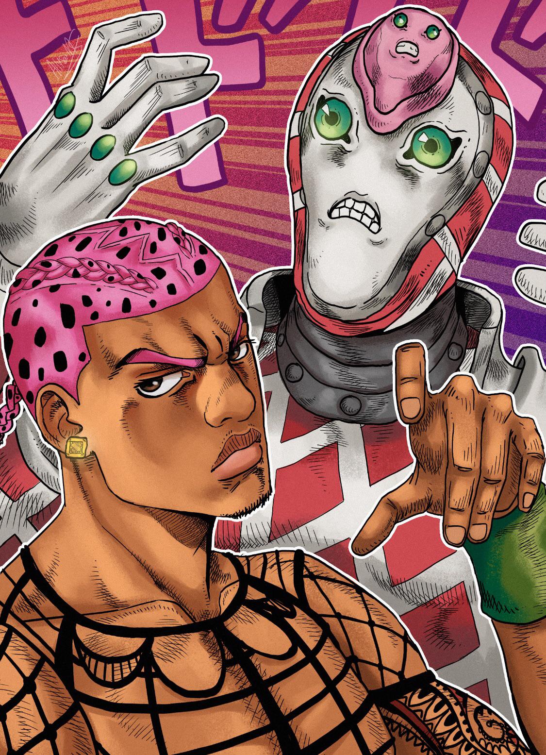 [Fanart] King Crimson and myself as Diavolo! I am NOT the artist, I had
