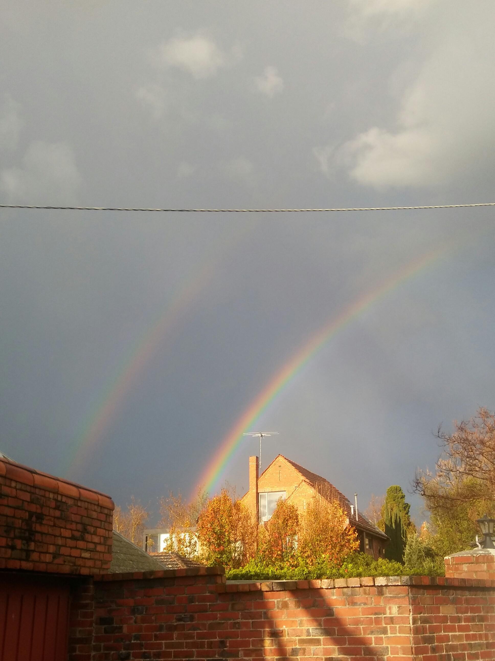 Rainbow near my home. r/SkyPorn