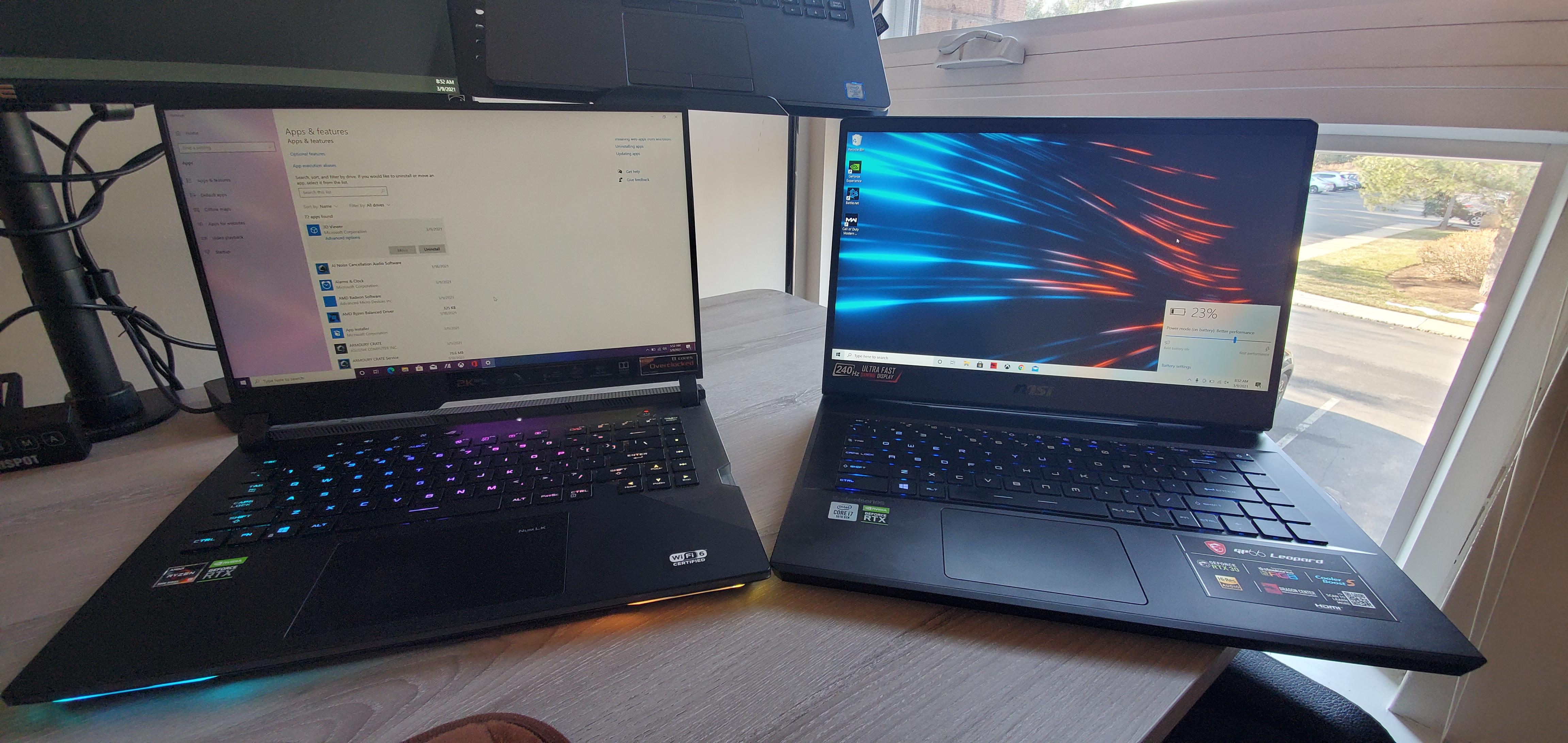 ASUS ROG Strix Scar 15 vs MSI GP66 Leopard Battle of the Mobile RTX