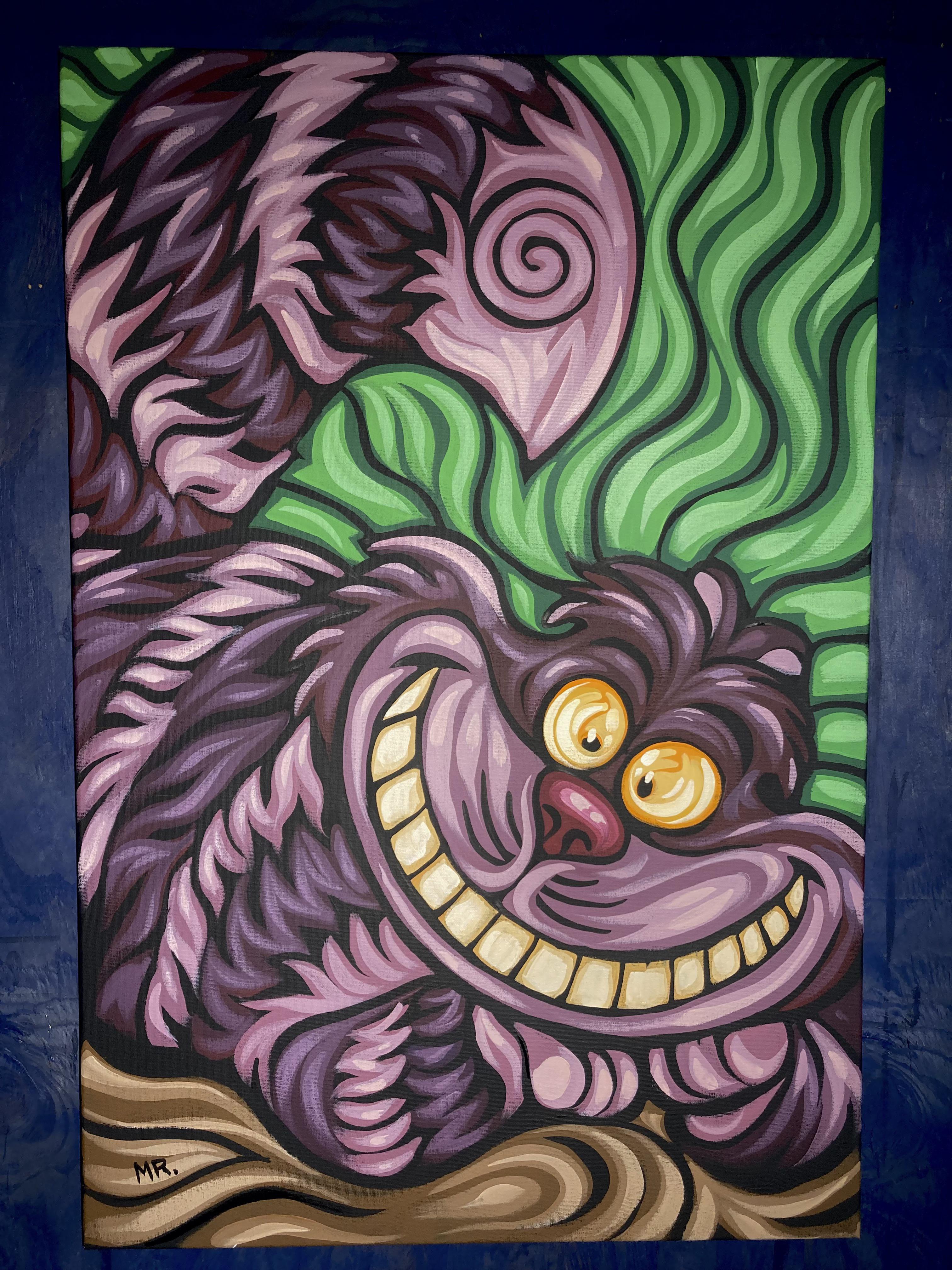 I made this trippy Cheshire cat. r/pics