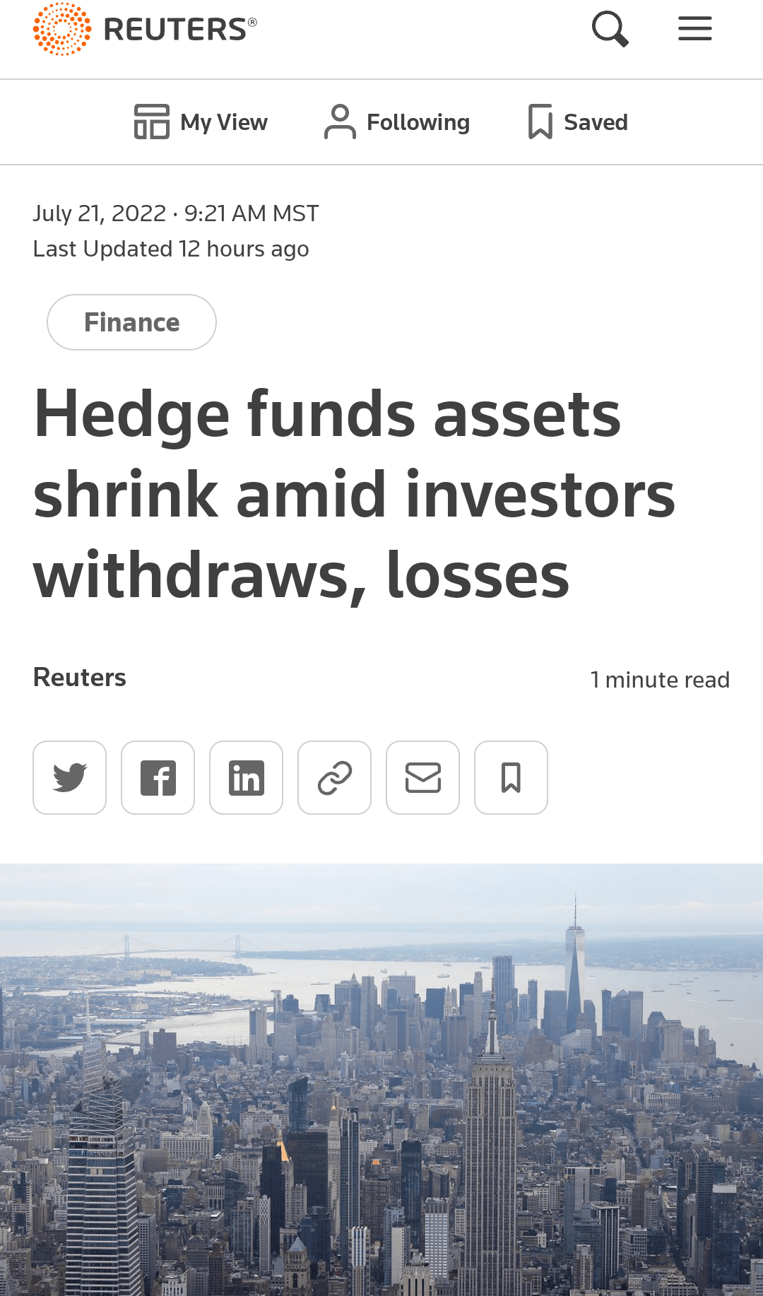 Well here's another confirmation bias, Margin call the movie "the music