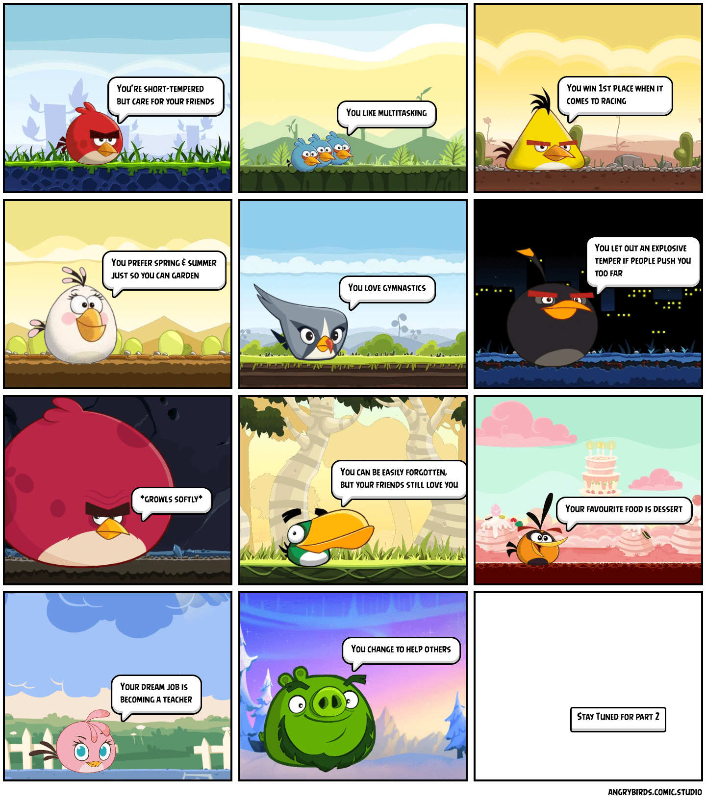 What your favourite angry bird says about you r/angrybirds