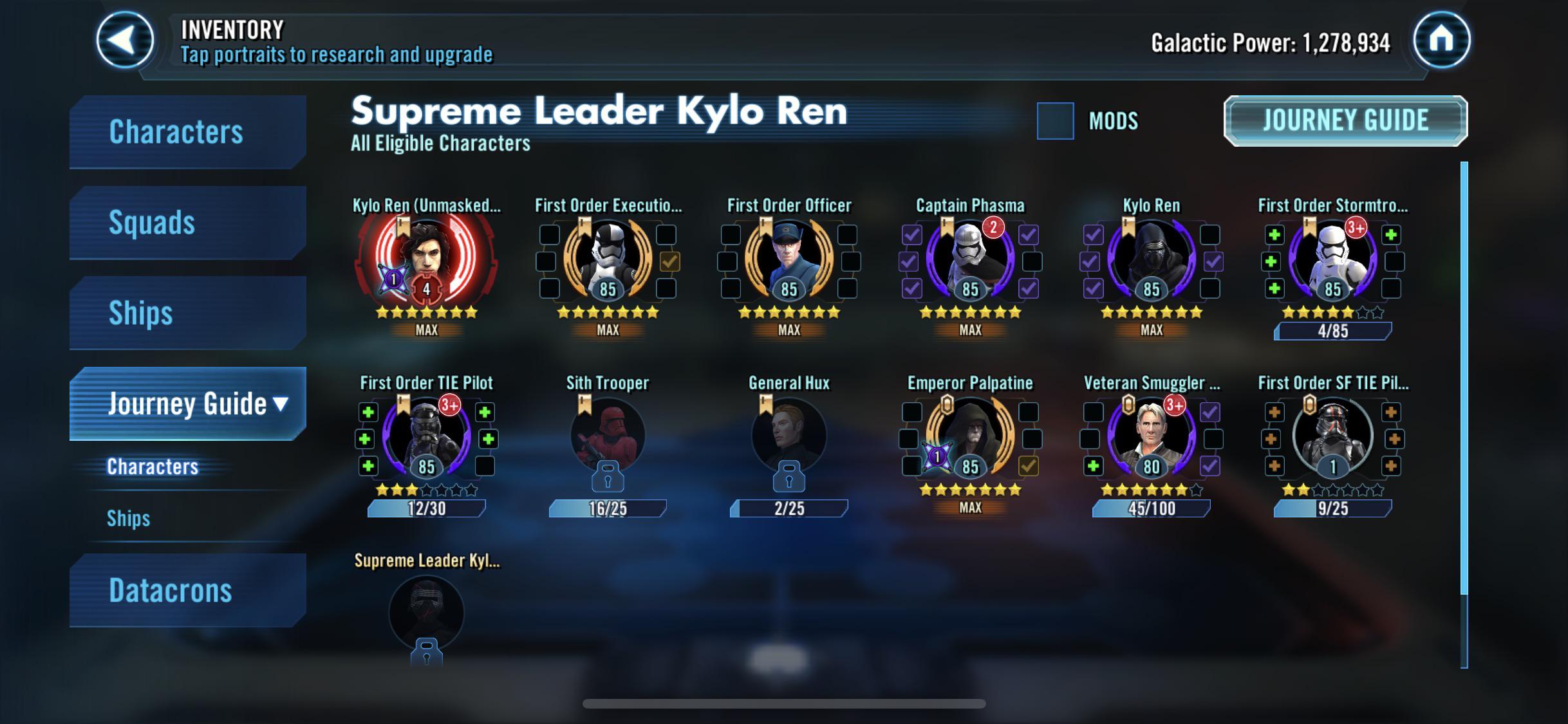 I’m slowly working towards SLKR. What should I use for a First Order