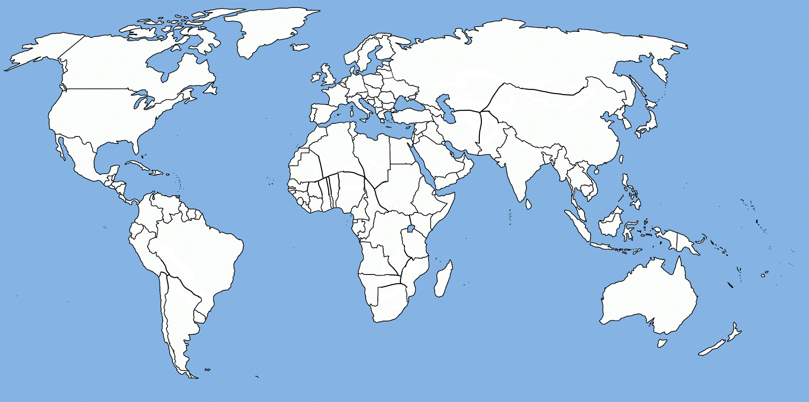 World map but no country is landlocked : r/mapporncirclejerk
