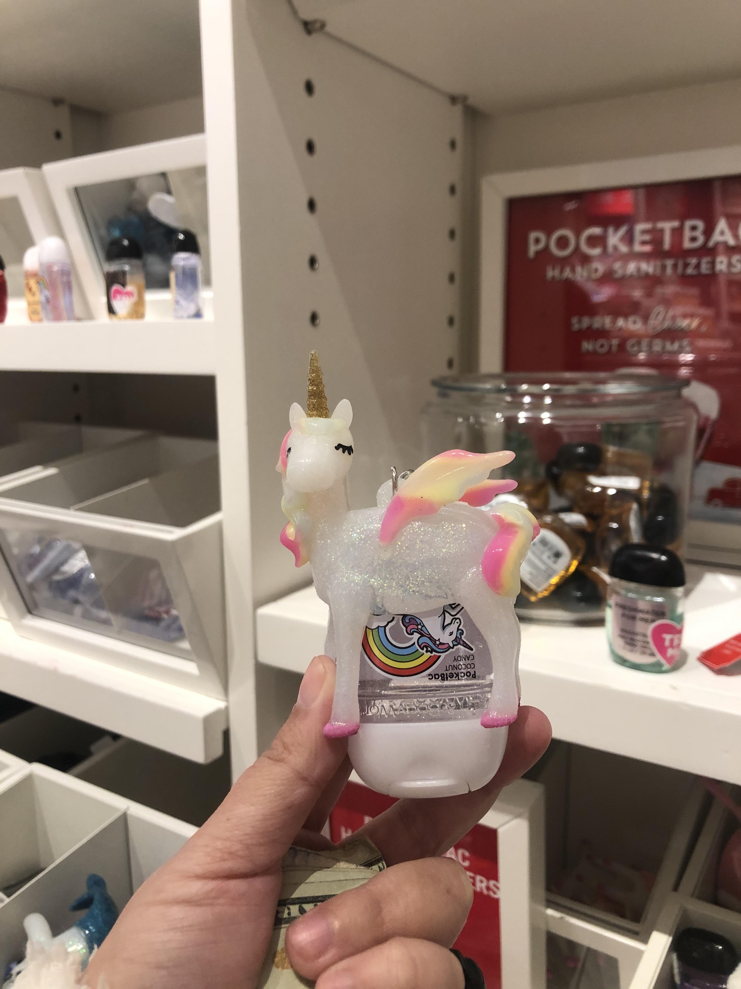 Bath & Body Works new line of unicorn live birth hand sanitizers. r