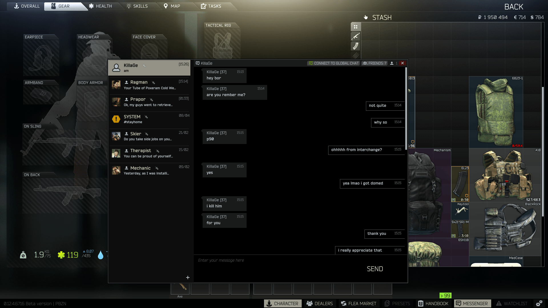 Was doing an interchange loot run and ran into a friendly player but I