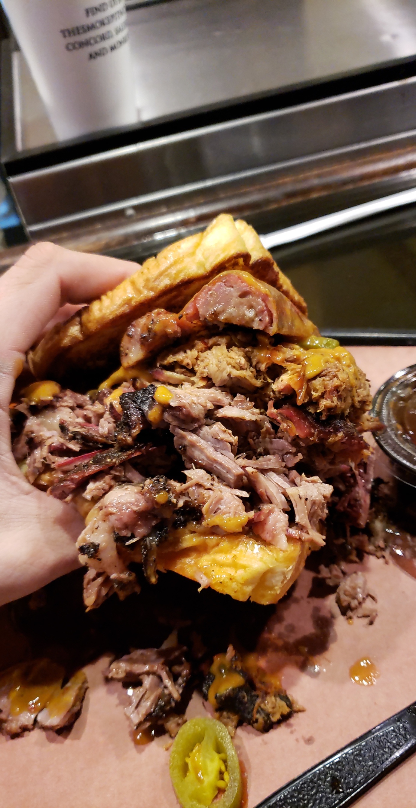 "The Stock Market" Smoke Pit BBQ, Salisbury, NC. (Brisket, Pork