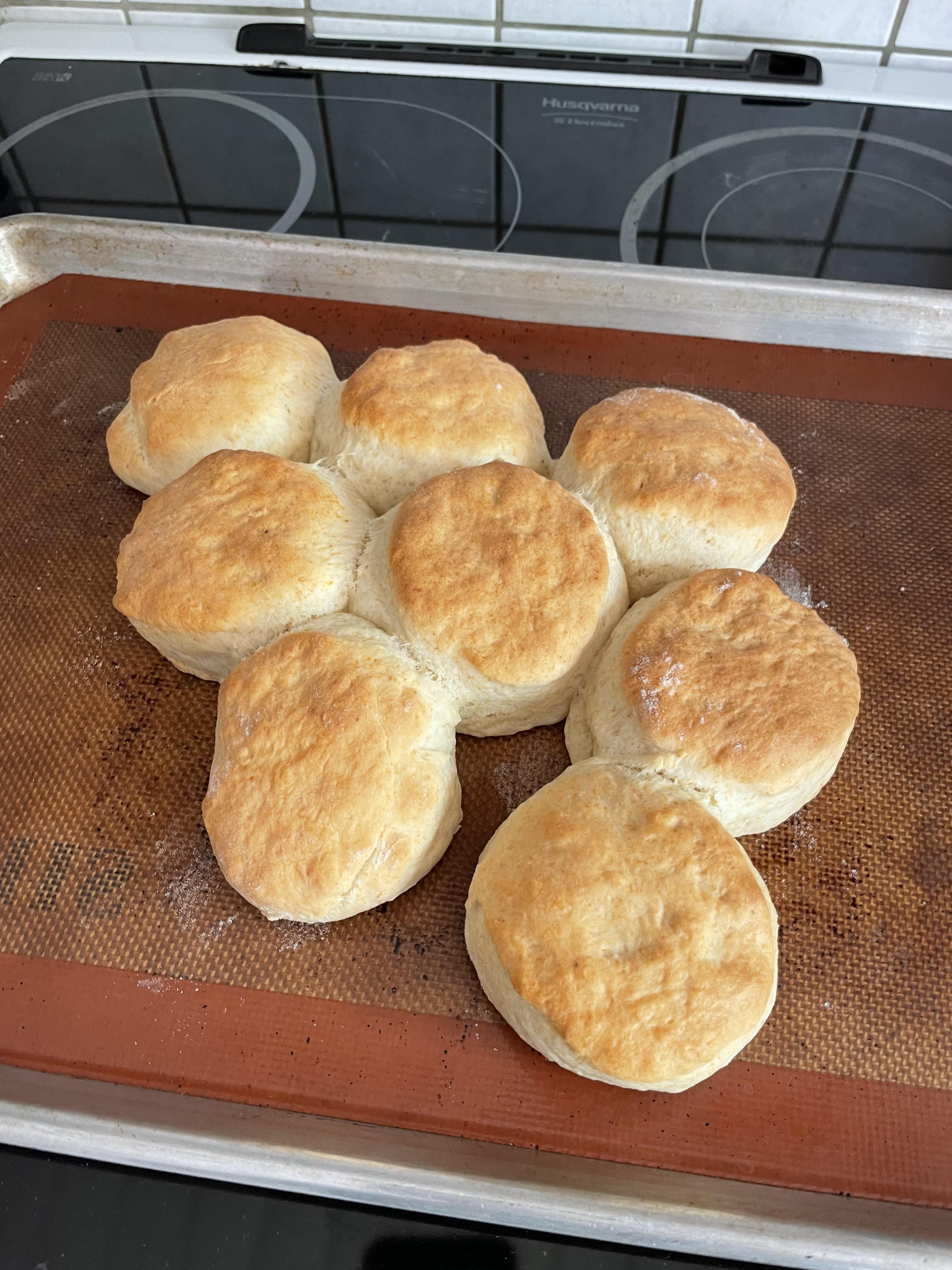 I'm getting better at these bacon grease biscuits! r/Baking