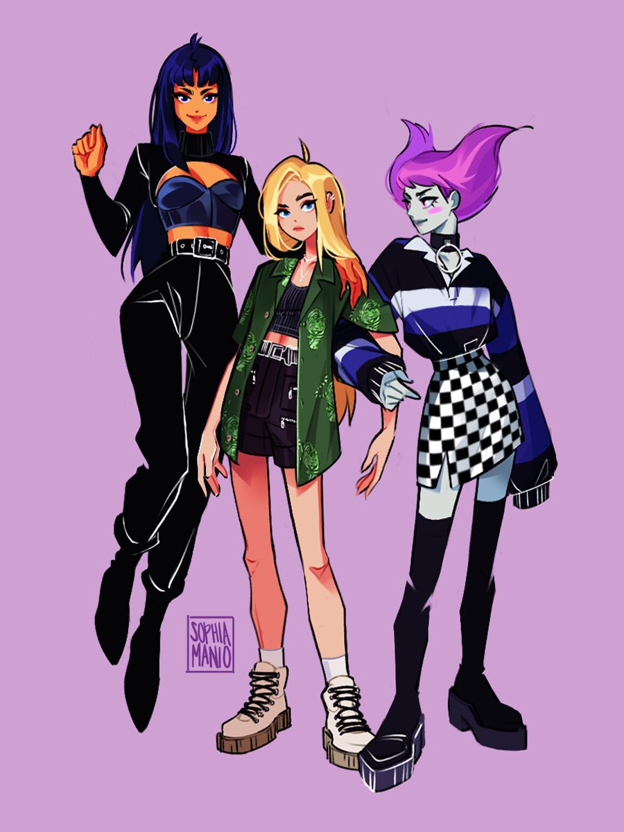Blackfire, Terra and Jinx by Sophia Manio teentitans