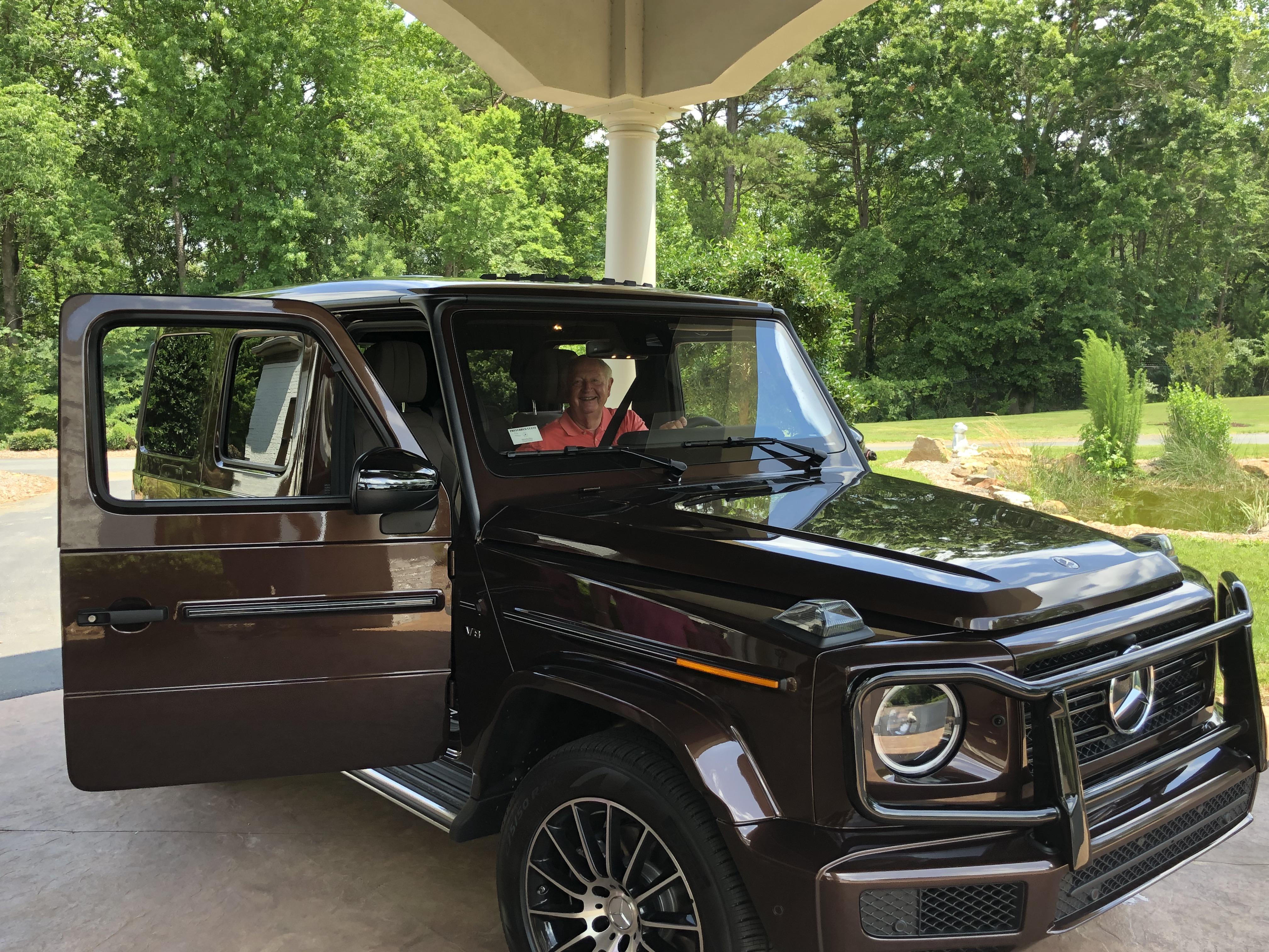 My grandparents recently got a new GWagon in this amazing color mercedes_benz