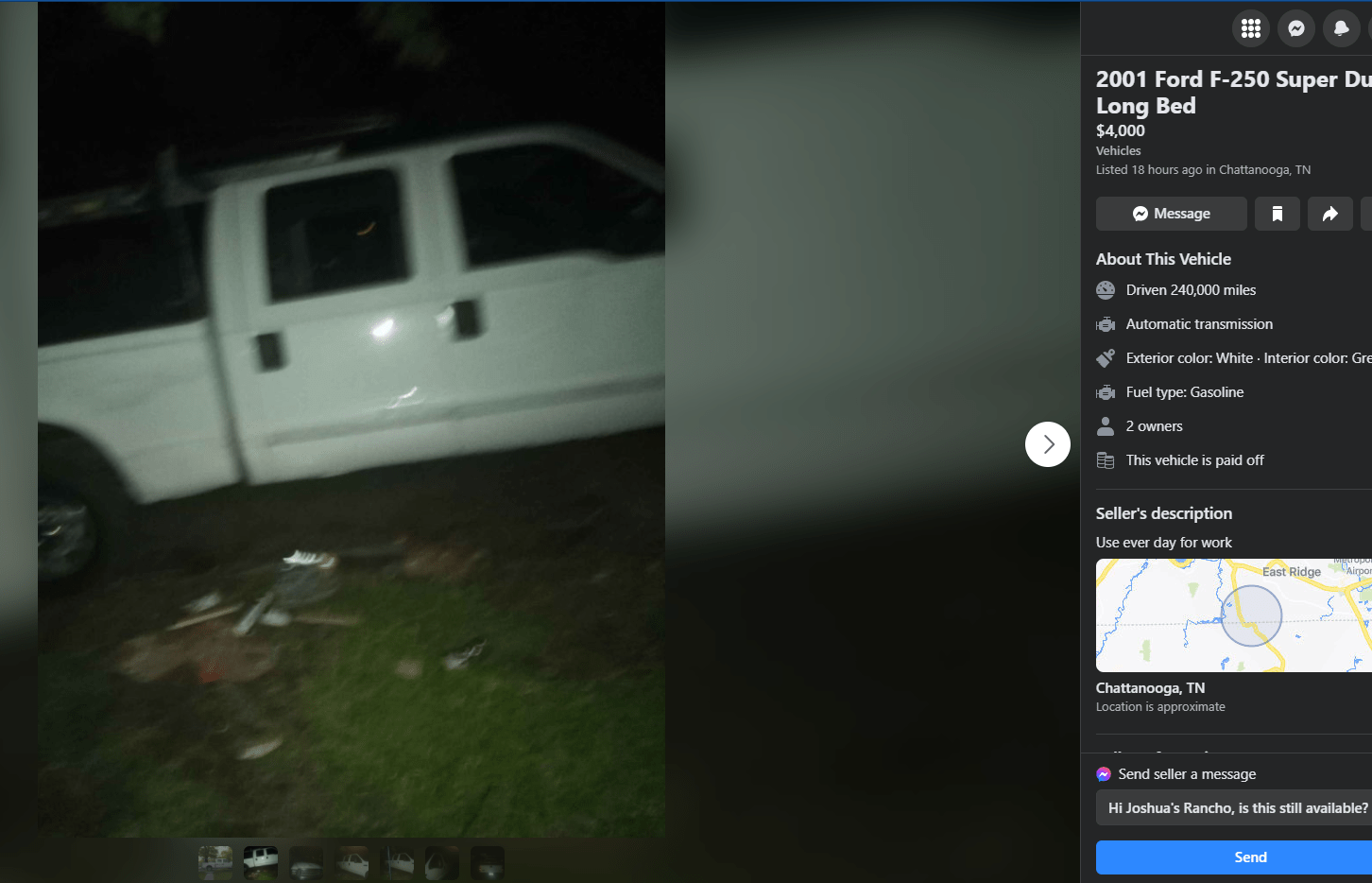 A free stuff ad, Seattle 2 am. You decide. Craigslist_WTF