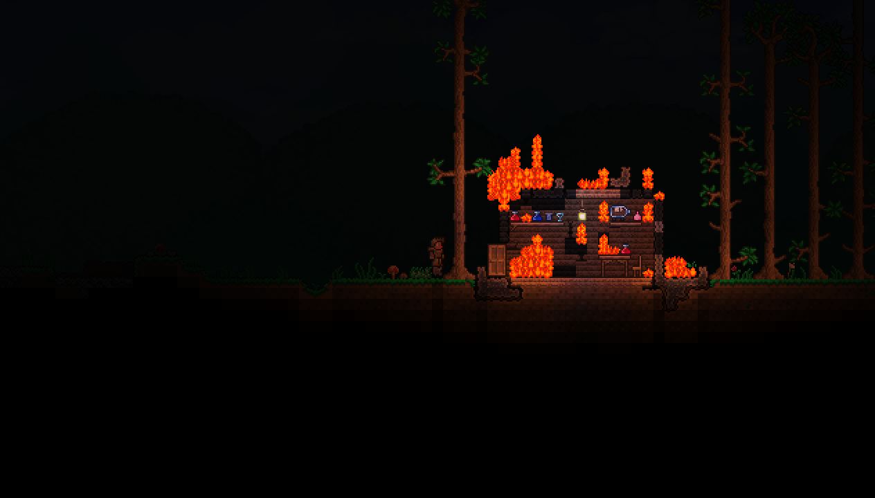 burning house r/Terraria
