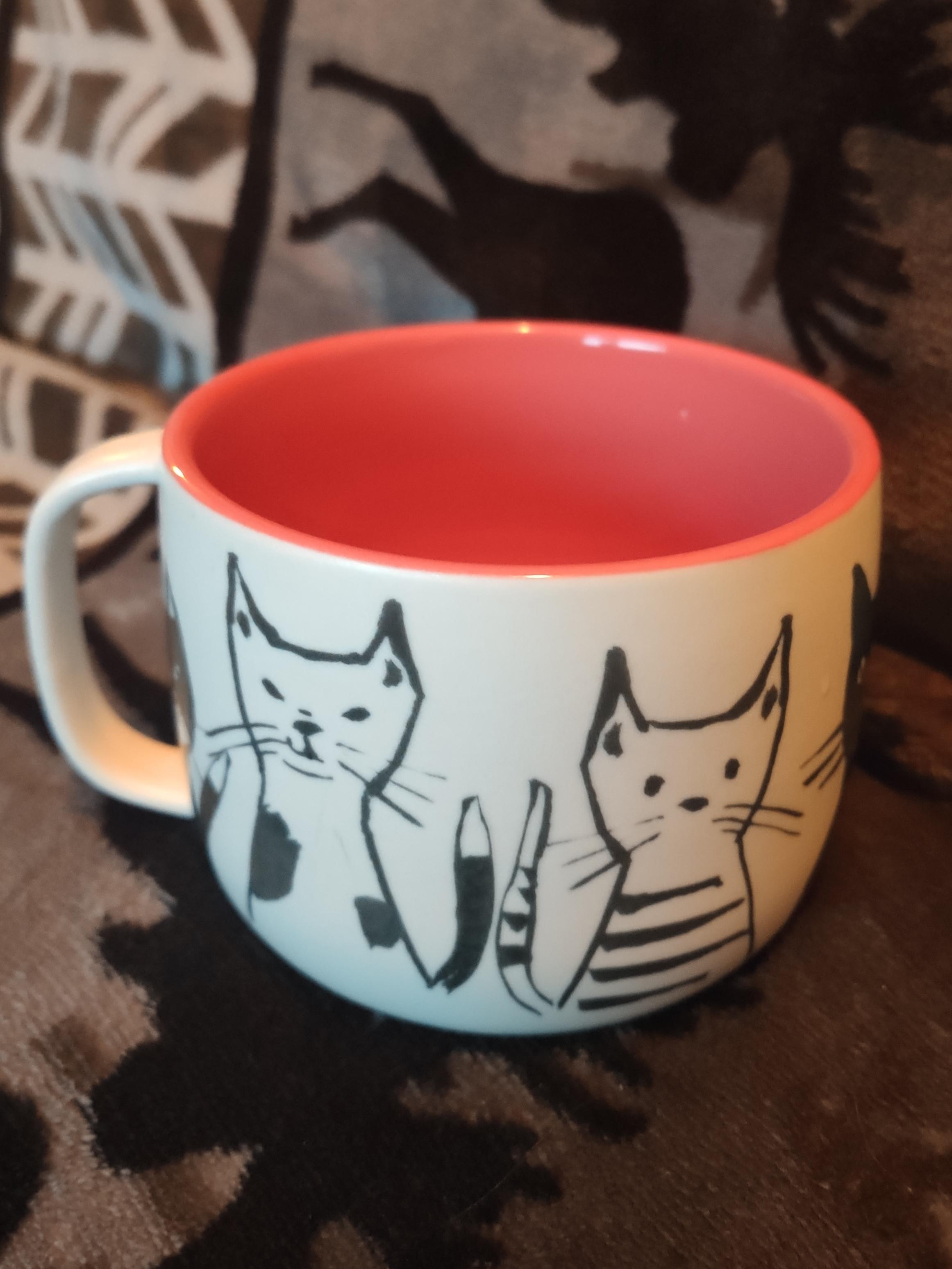 Just couldn't leave behind this 1.99 Anthropologie cat mug r