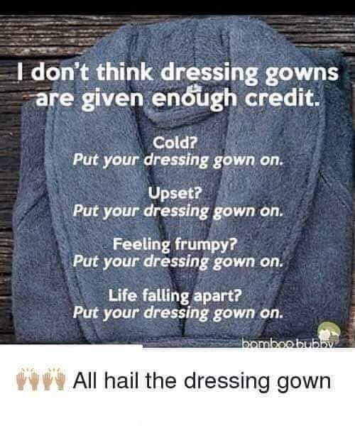 Praise the dressing gown r/funny