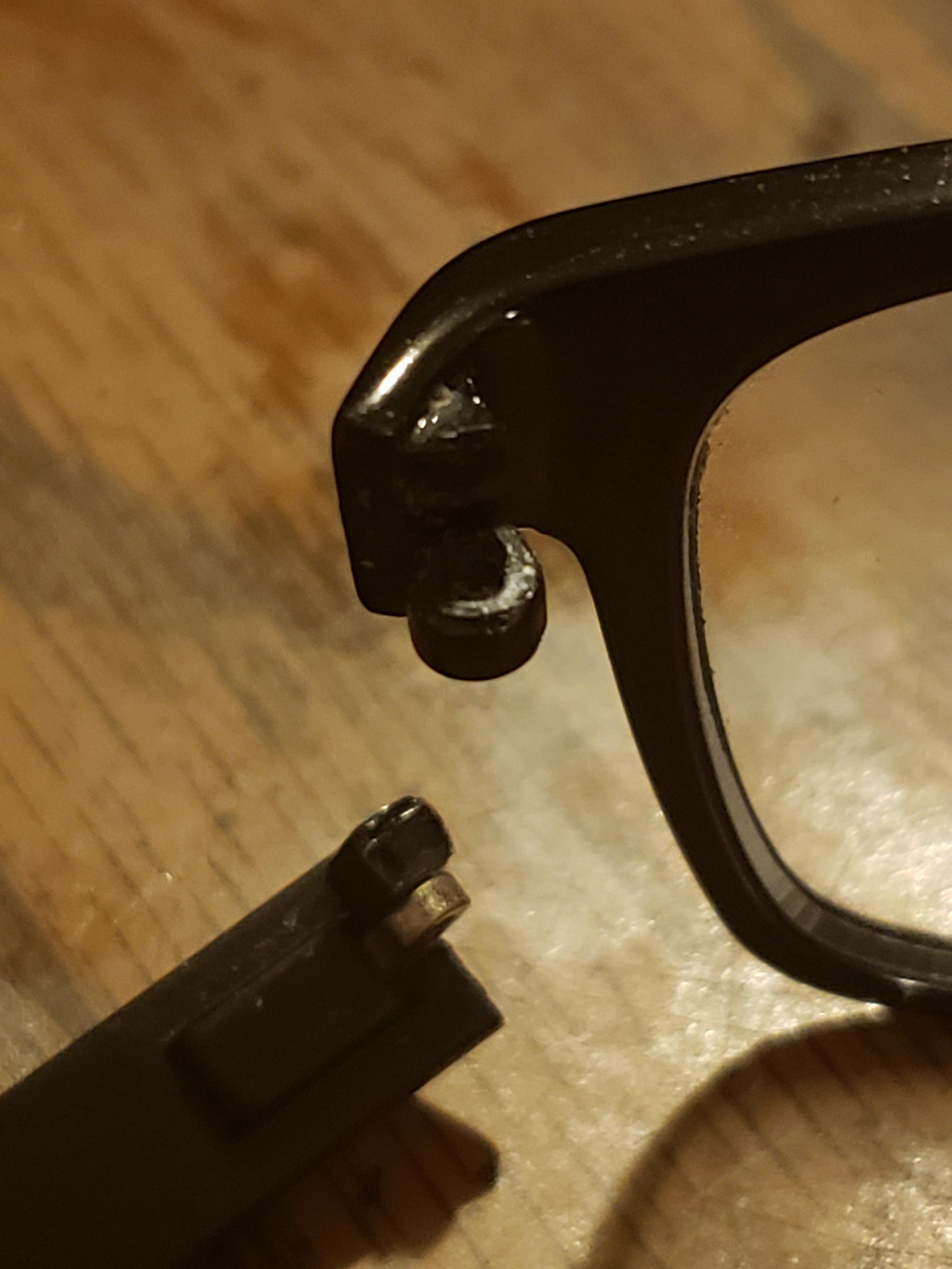 My glasses snapped at the hinge, is there a way to fix it w/o going to