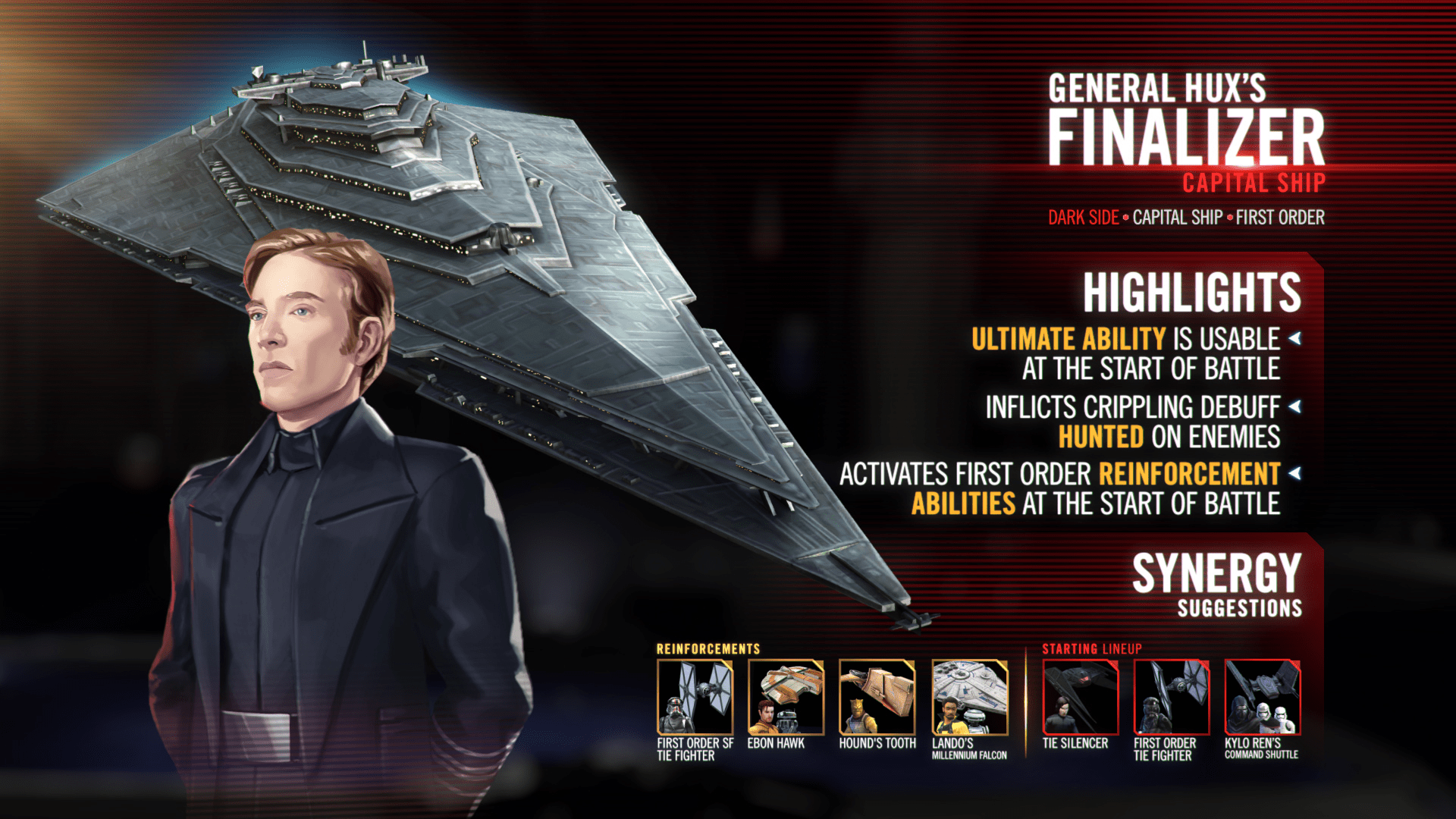 Asking your opinion every day about a SWGOH ship day 15 Finalizer r