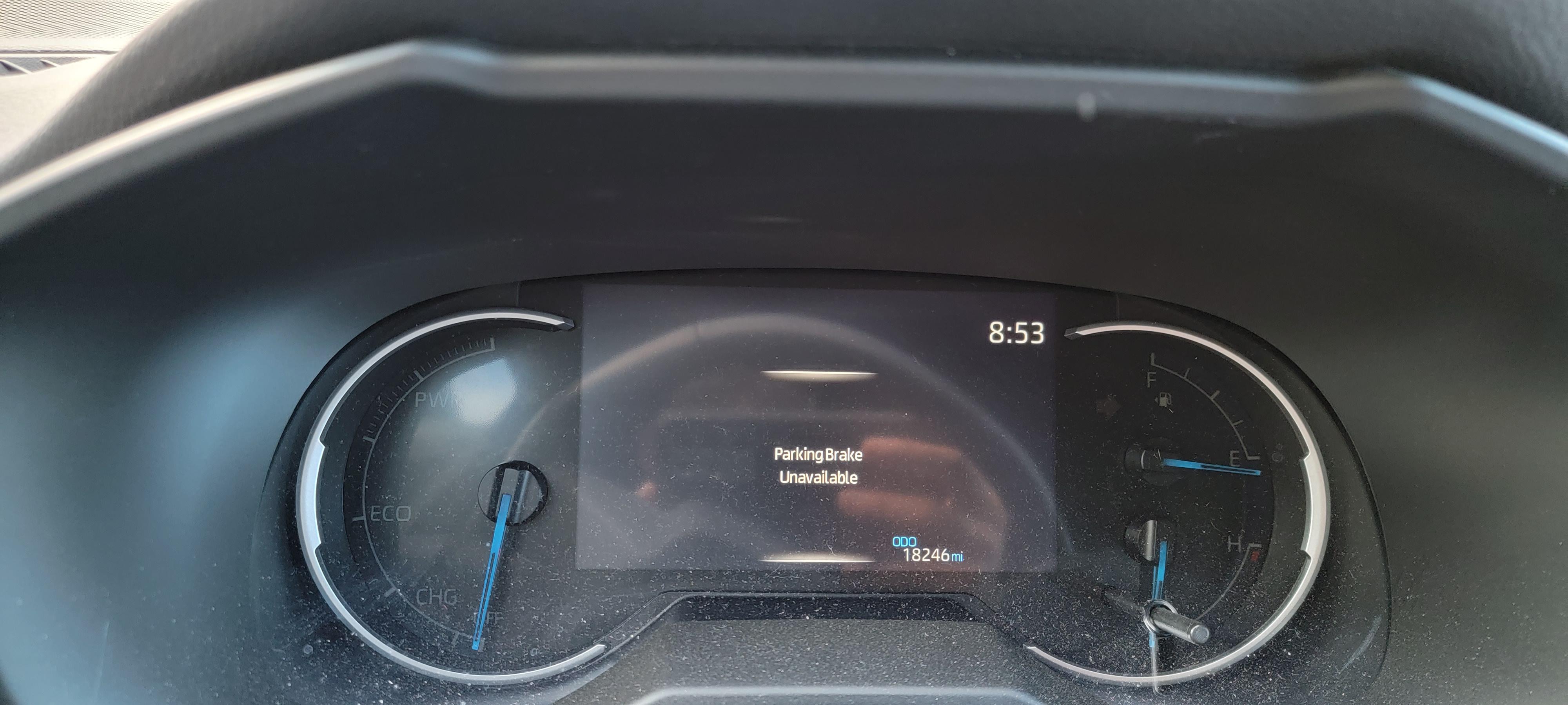 2020 XSE. I got the dreaded dead battery with the 'parking brake unavailable' sign on the dash