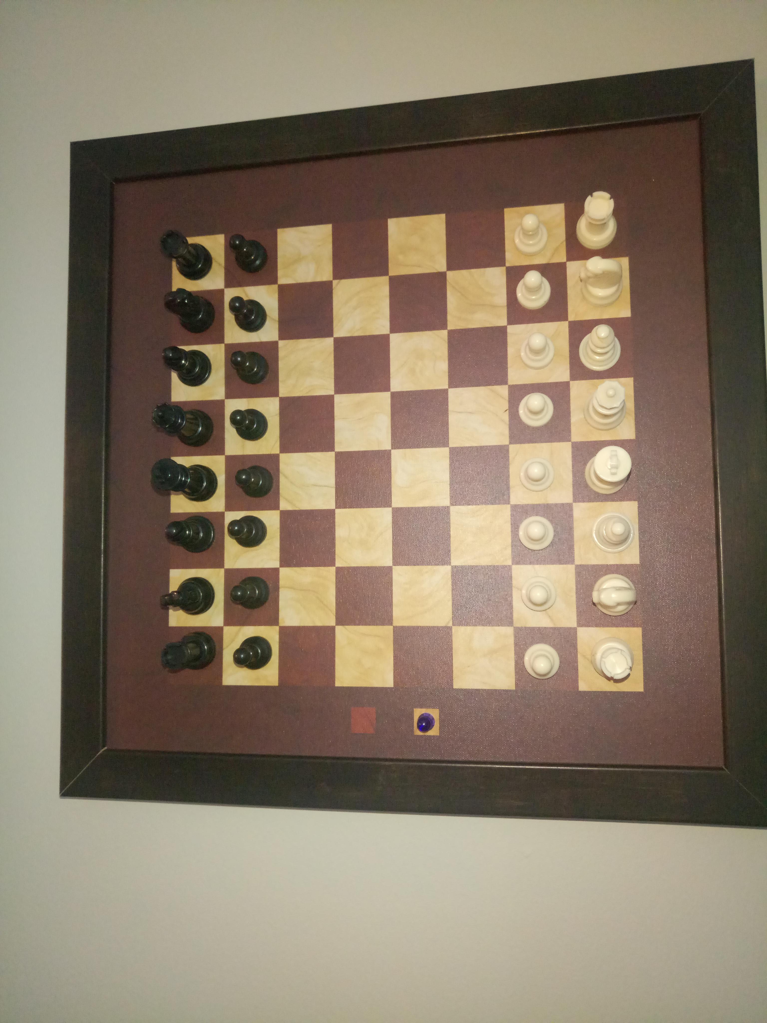 My brother's wall chess set r/mildlyinteresting
