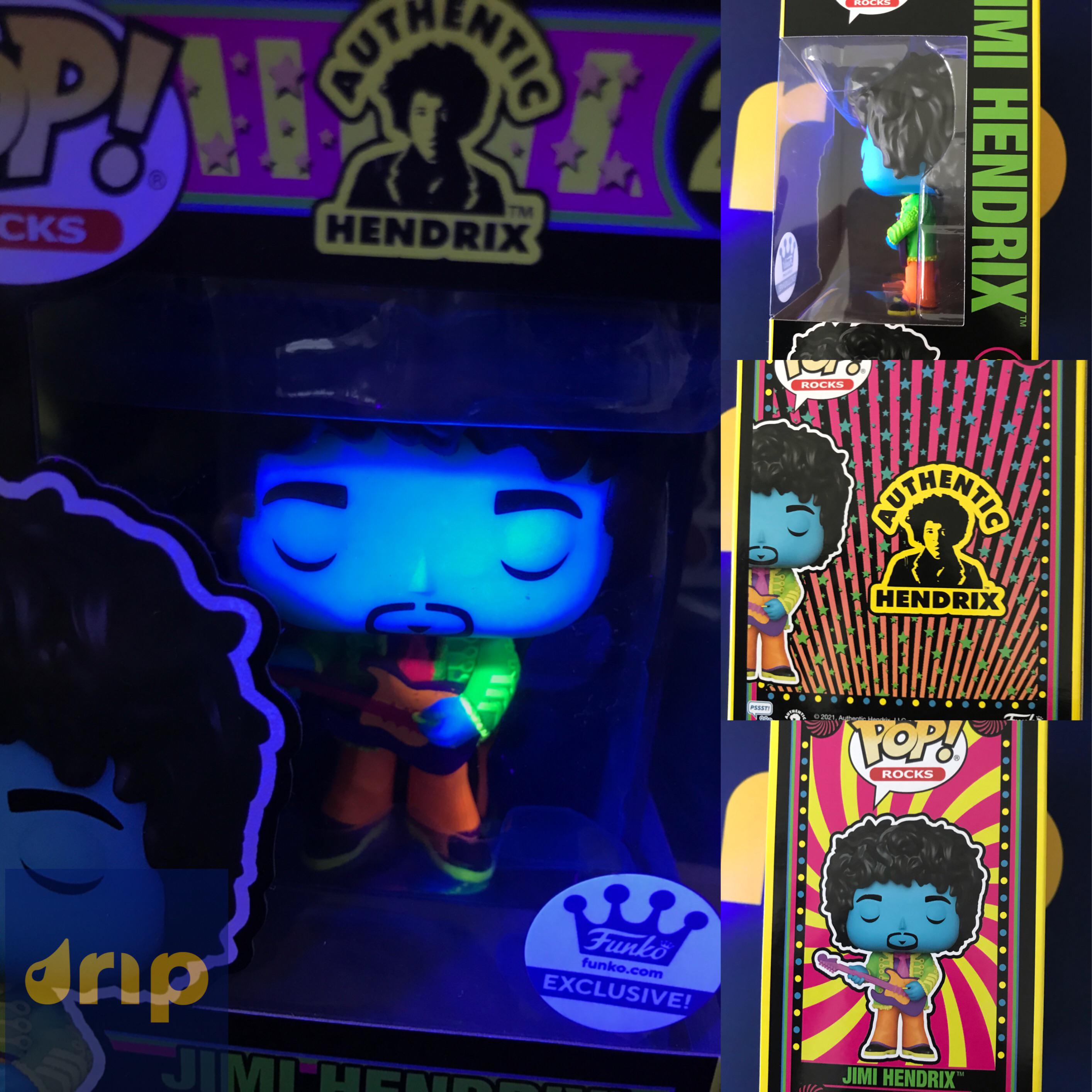 Closer look at the Jimi Hendrix Funko shop black light exclusive! Such