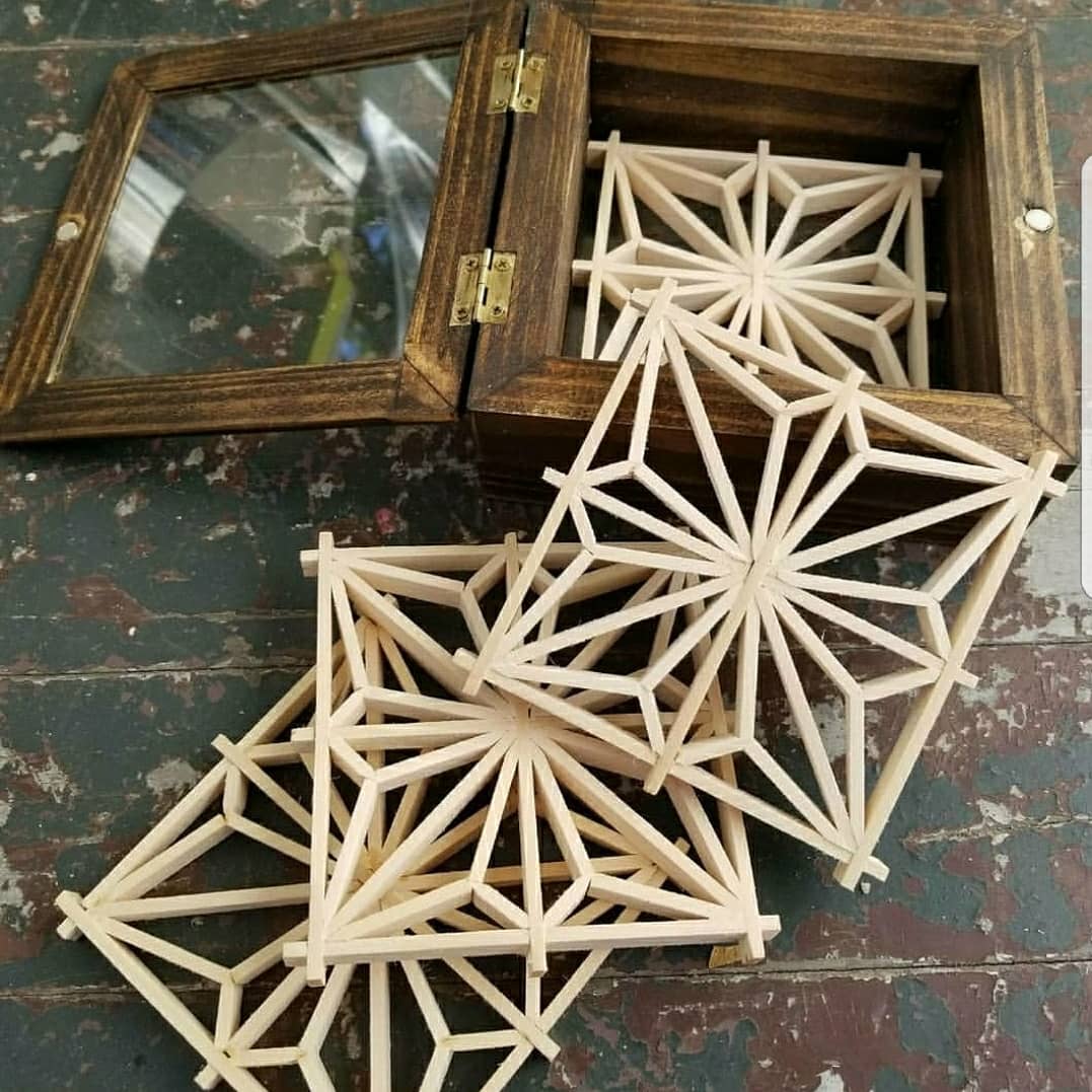 Kumiko is a Japanese wood working method of crafting wood for screen